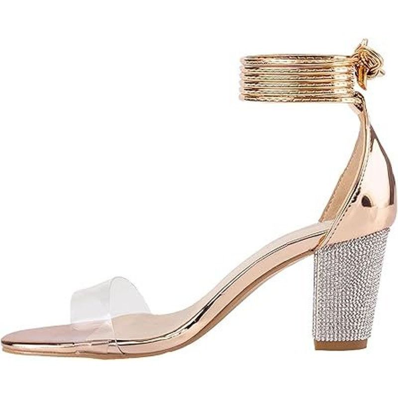 Other NEW Women's EU 41.5/US 11.5 Open Toe Lace Rhinestone Heels Size US 11.5 / IT 41.5 - 6 Thumbnail