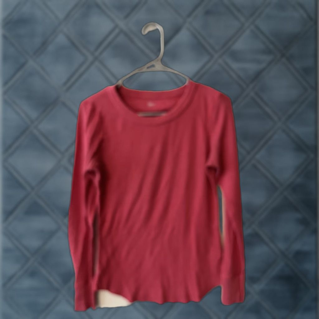 Gap GAP Women's Medium Pink Tee Waffle Long Sleeve Crew Neck T-Shirt Size M / US 6-8 / IT 42-44 - 1 Thumbnail