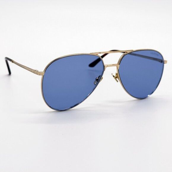Valentino NEW VALENTINO SUNGLASSES VLS-172C GOLD/BLUE UNISEX EYEWEAR Size ONE SIZE - 7 Thumbnail