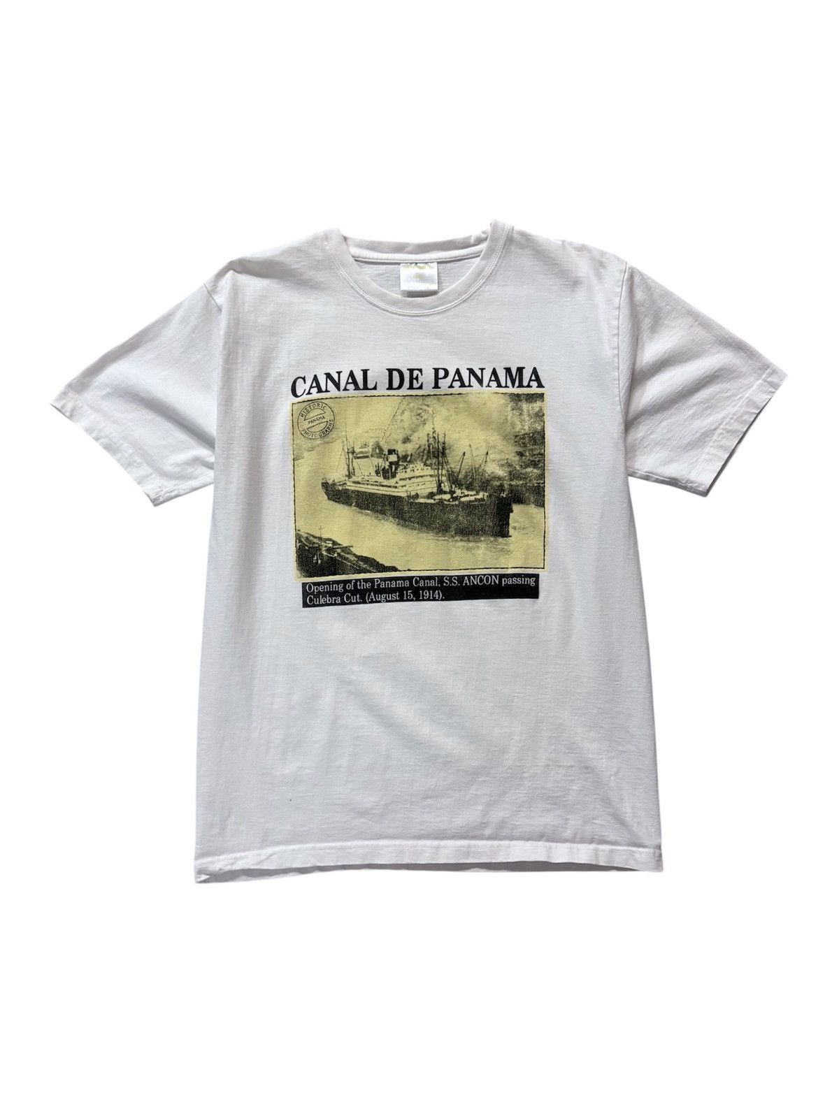 Vintage 90’s Panama Canal Vintage Tee Shirt Size US XL / EU 56 / 4 - 1 Thumbnail