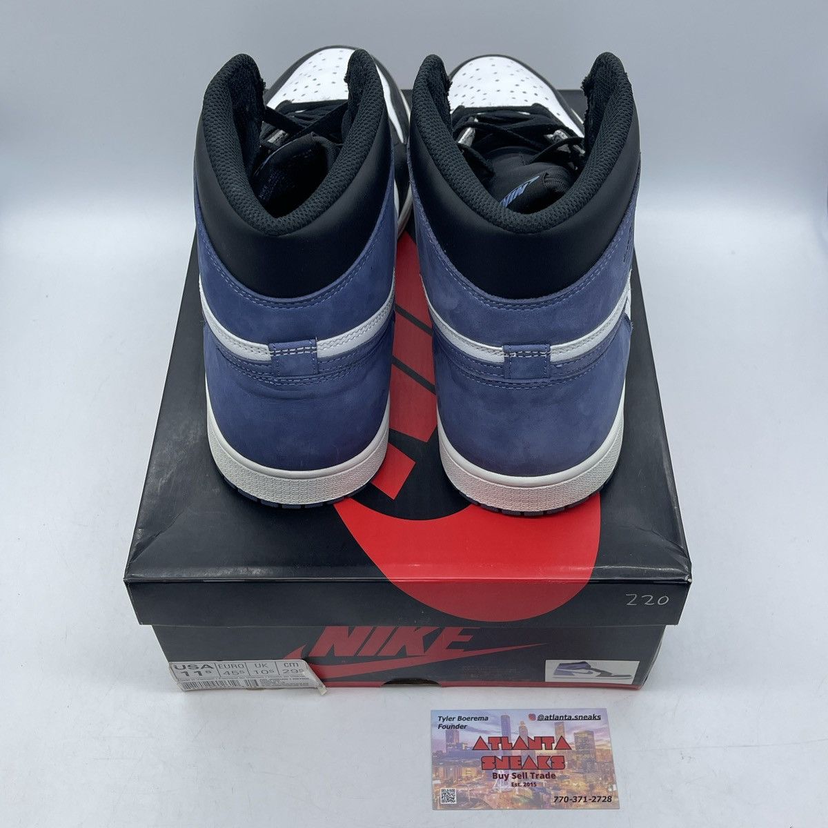 Jordan Brand Air Jordan 1 high beat hand in the game blue moon Size US 11.5 / EU 44-45 - 6 Thumbnail