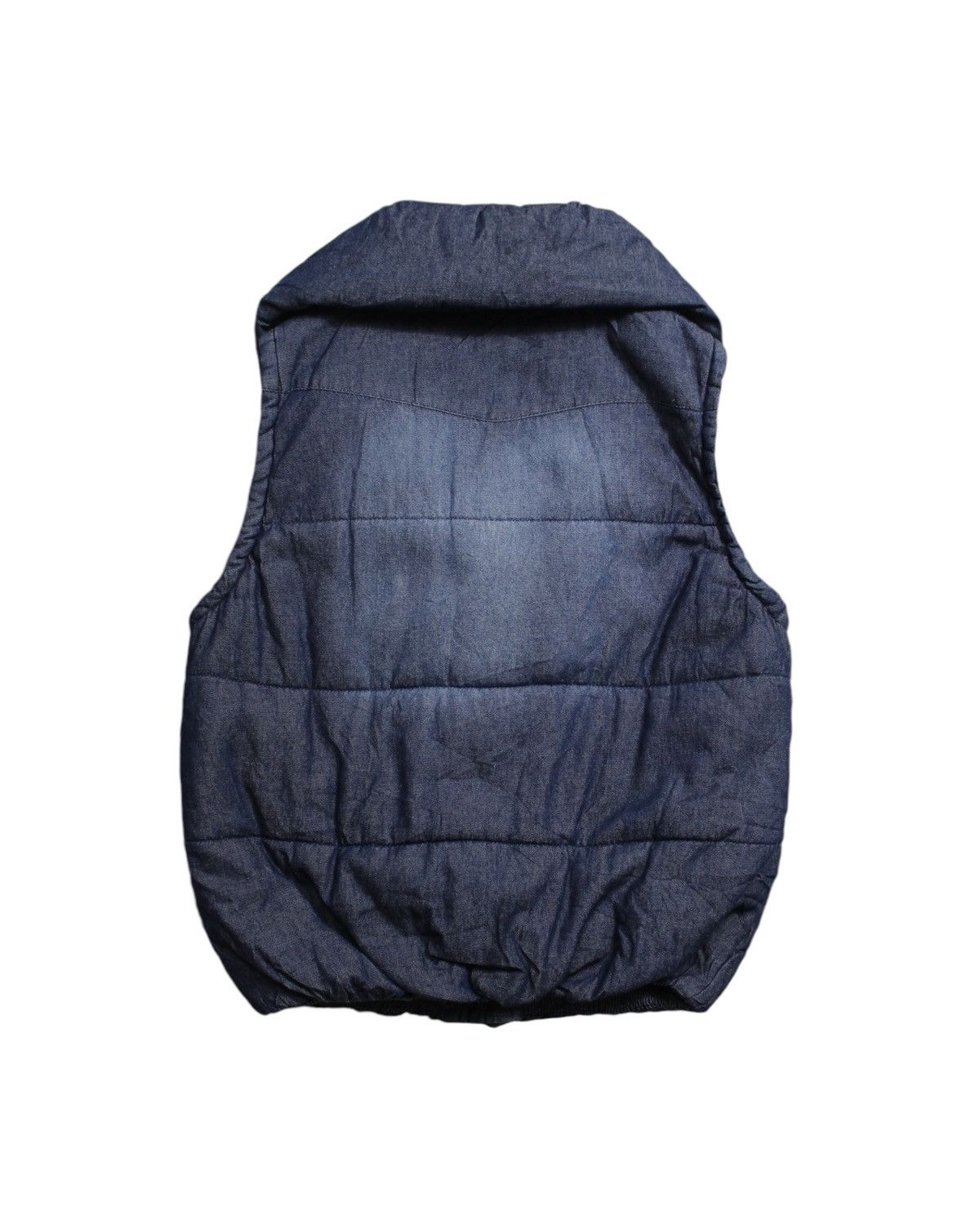 Japanese Brand PRIVATE BEACH DENIM SHAWL COLLAR QUILTED VEST Size US M / EU 48-50 / 2 - 2 Thumbnail