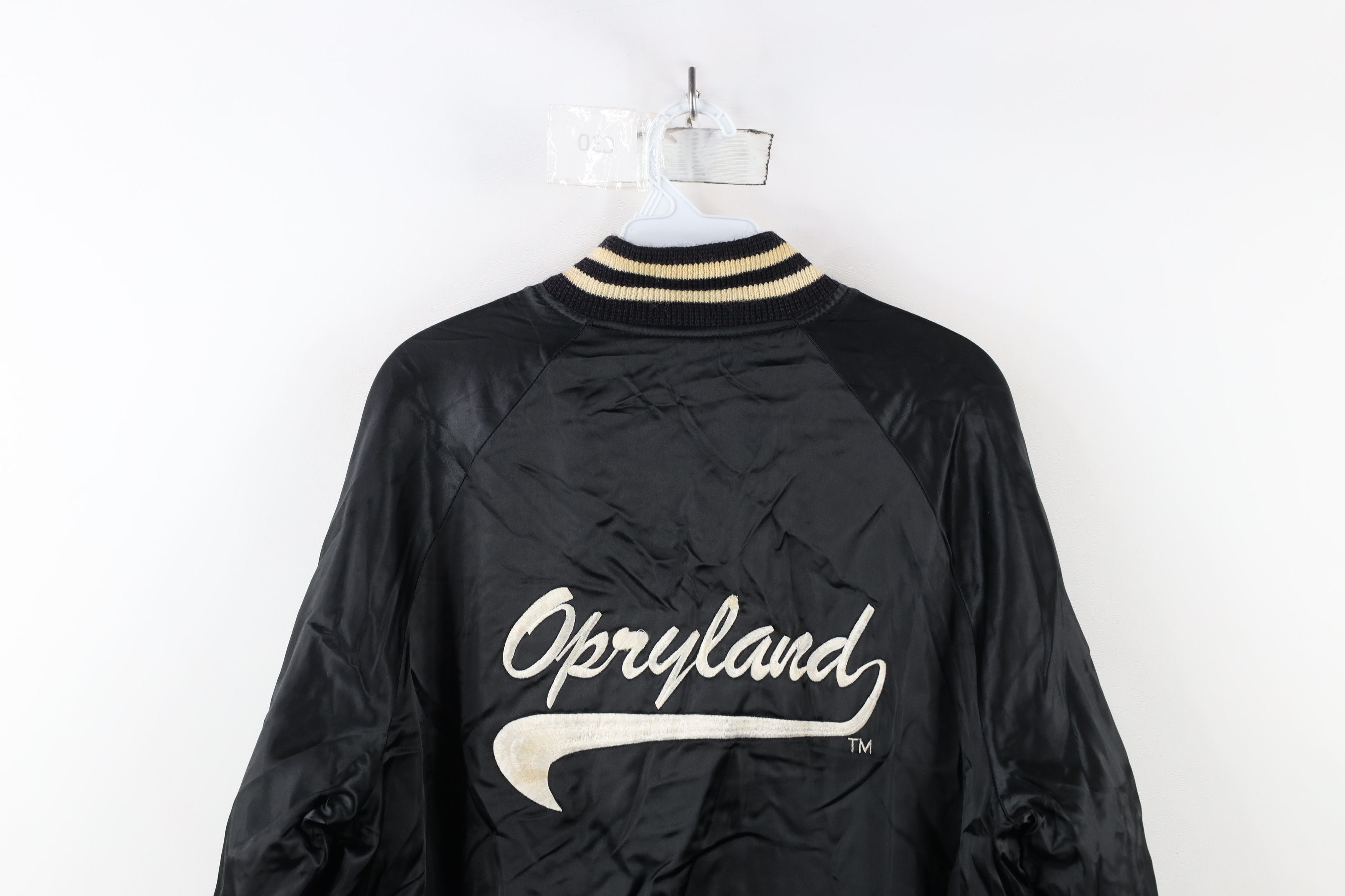 Vintage Vintage 80s 90s Opryland Lined Satin Bomber Jacket Black USA Size US M / EU 48-50 / 2 - 15 Thumbnail
