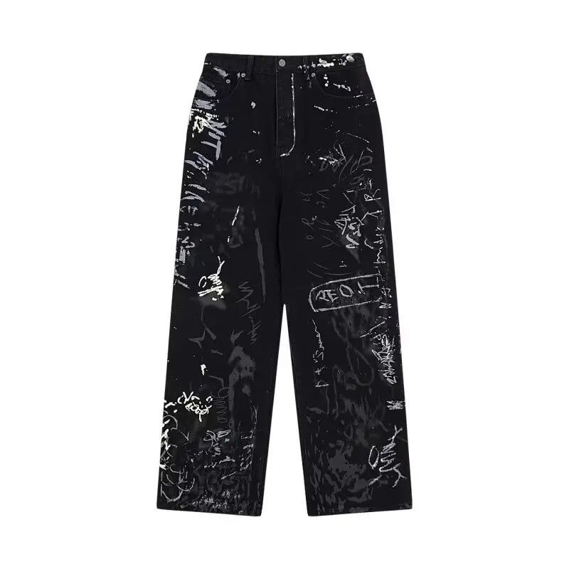 Japanese Brand × Jean Retro loose graffiti high street jeans Size US 32 / EU 48 - 6 Thumbnail
