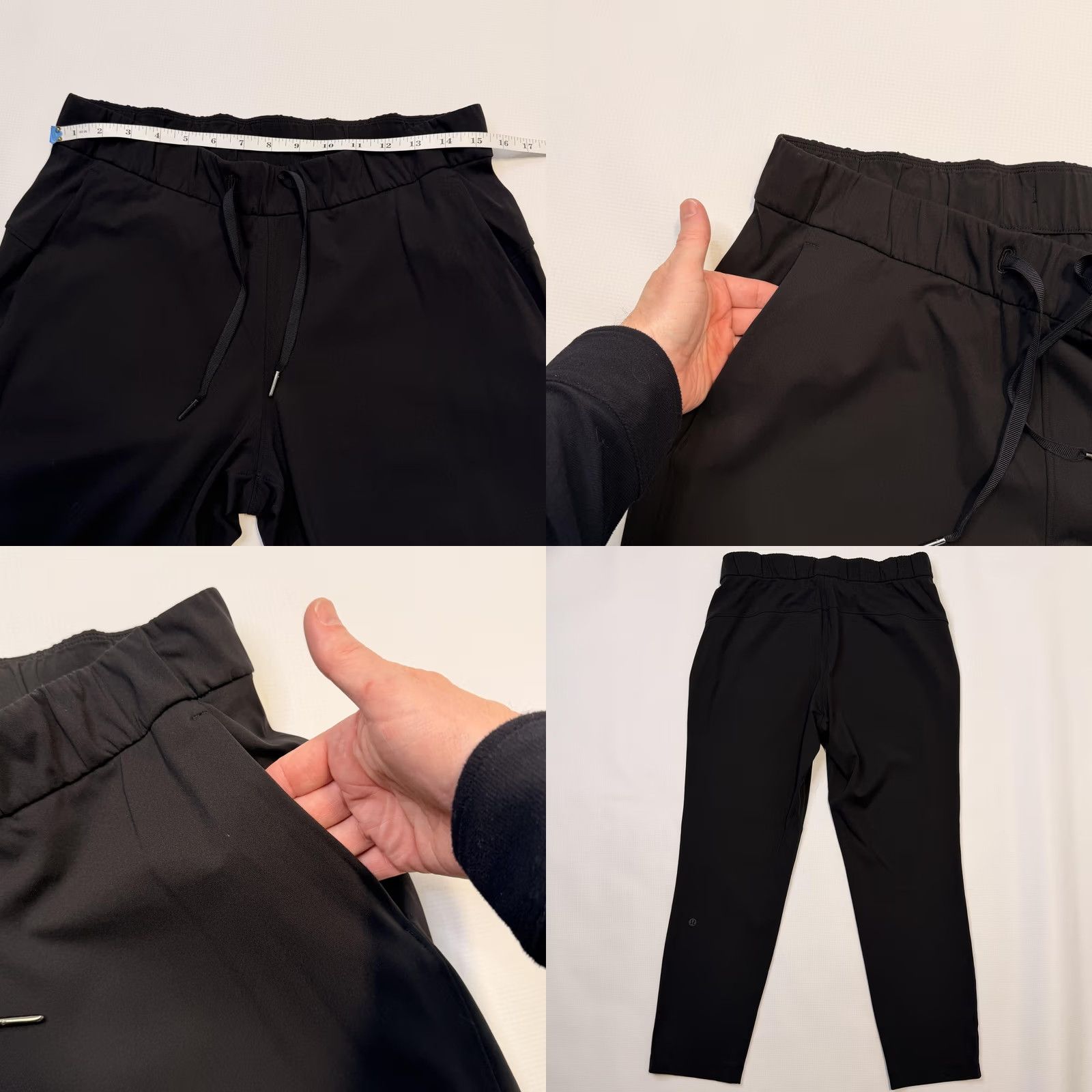 Lululemon Lululemon Jogger Pants Womens 8 Black High Rise Elastic Waist Pockets Athletic Size 30" / US 8 / IT 44 - 8 Thumbnail