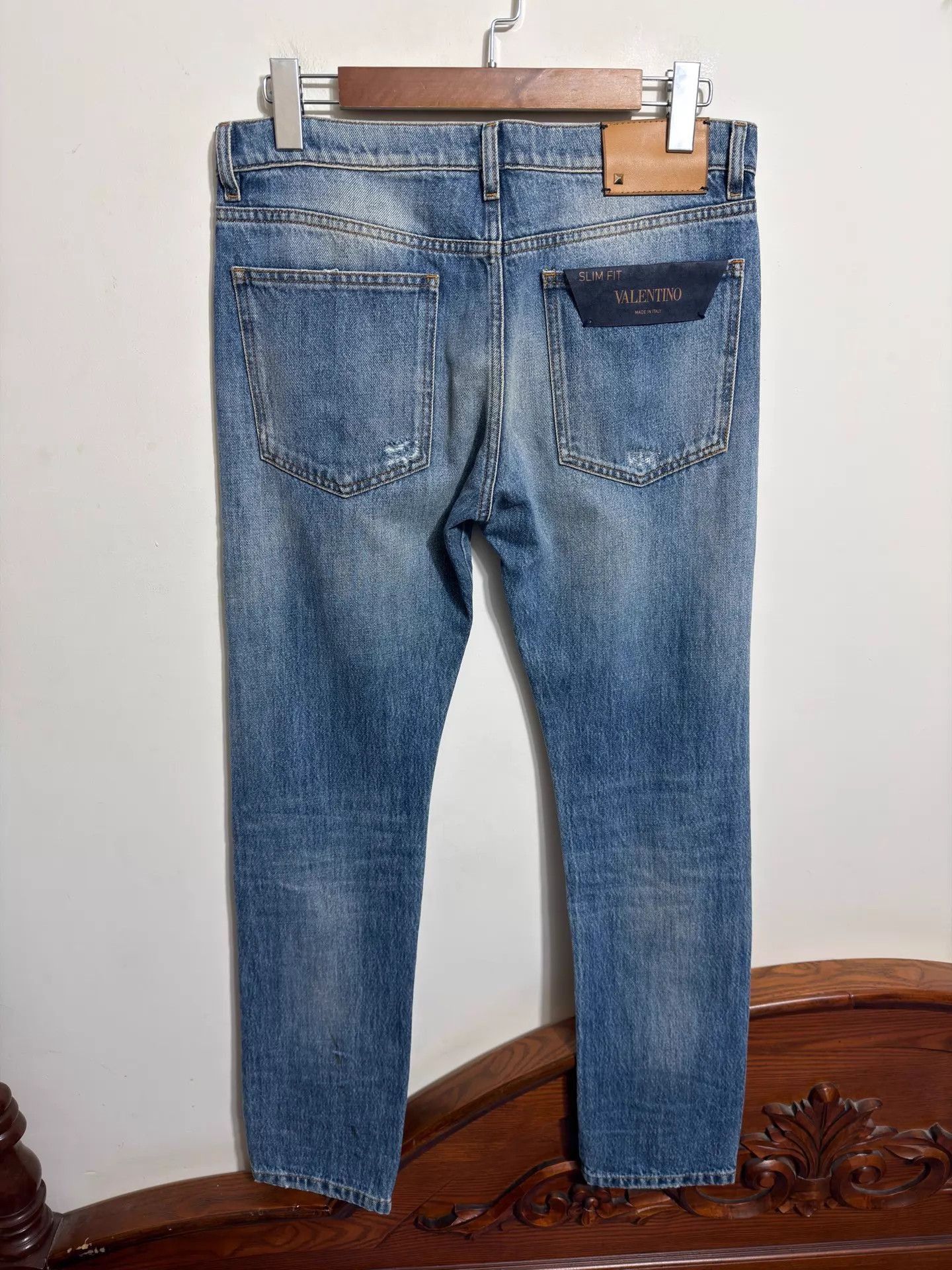 Valentino Blue Distressed Denim Jeans Size 32 Size US 32 / EU 48 - 2 Thumbnail