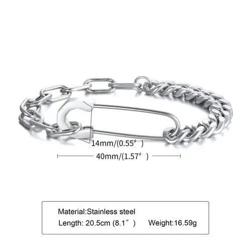 Jewelry Safety Pin Bracelet Size ONE SIZE - 2 Thumbnail