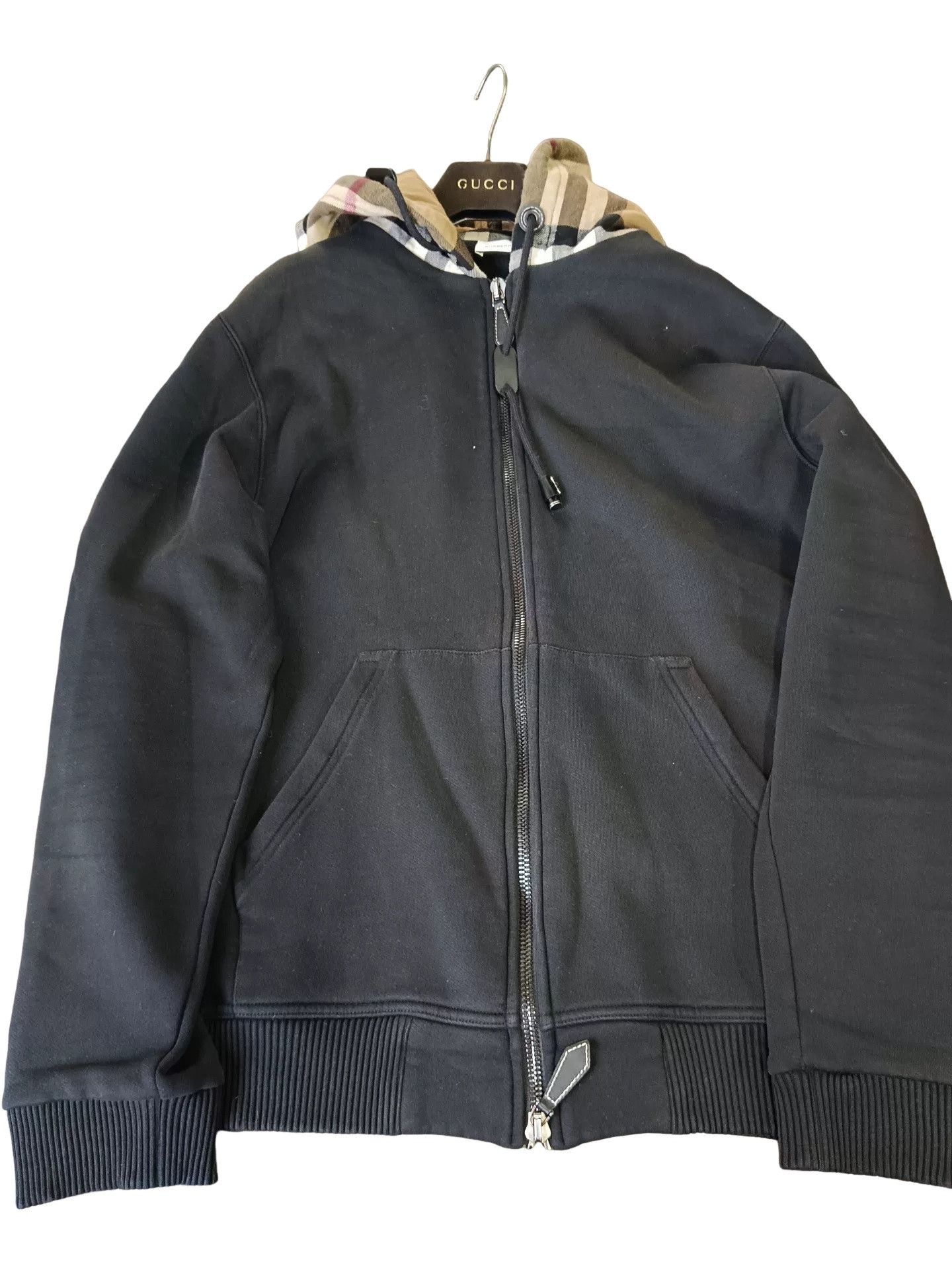 Burberry Burberry Check Lined Zip-Up Hoodie Size L Size US L / EU 52-54 / 3 - 1 Thumbnail