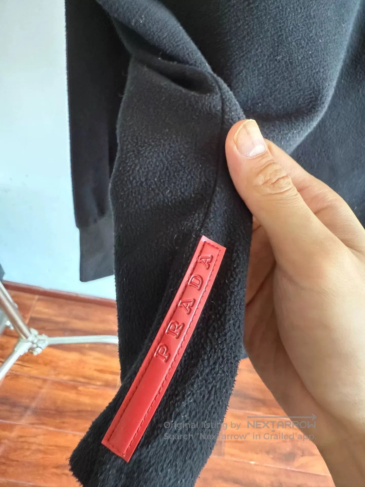 Prada Prada Fleece Hoodie with Red Logo. Size US S / EU 44-46 / 1 - 5 Thumbnail
