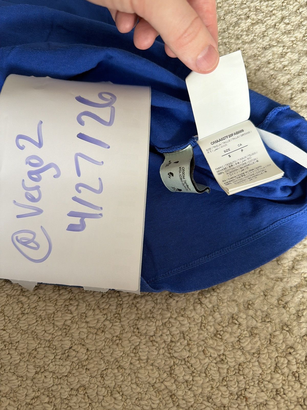 Off-White Off White “Cut Here” Tee Size US M / EU 48-50 / 2 - 7 Thumbnail