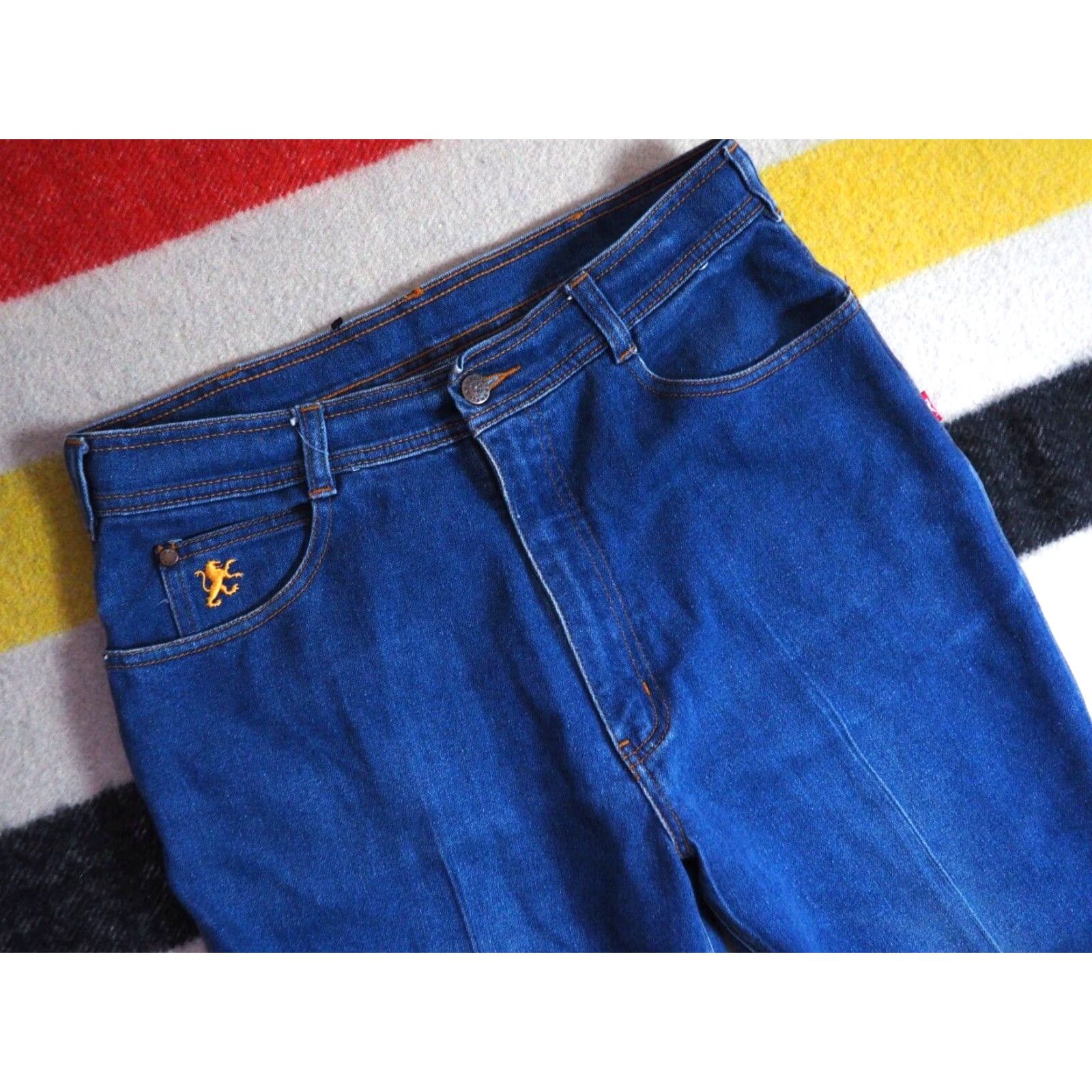 Denime VINTAGE Braxton Denim Jeans Western Rodeo Blue 32x27 Womens 80s 90s Stretch Retro Look Size 24" / US 00 / IT 34 - 5 Thumbnail