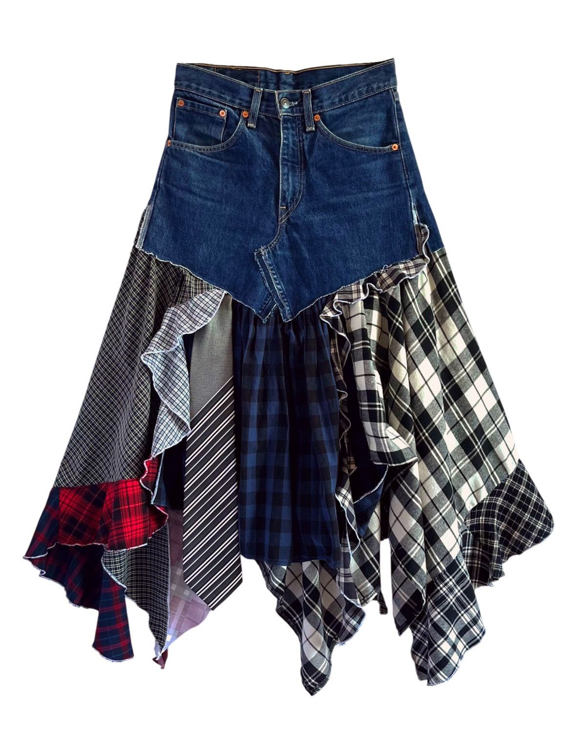 Levi's Made & Crafted upcycled vintage Levi’s tartan/plaid skirt Size 28" / US 6 / IT 42 - 1 Thumbnail