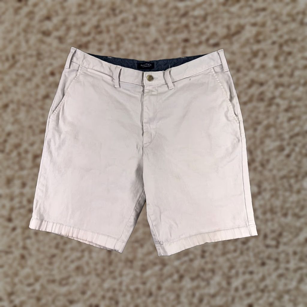 Nautica Nautica Shorts Men 36 Pink Cotton Blend Twill Chino Golf Outdoor Casual Modern Fit Men’s Pink Nautica Shorts Size US 36 / EU 52 - 1 Thumbnail