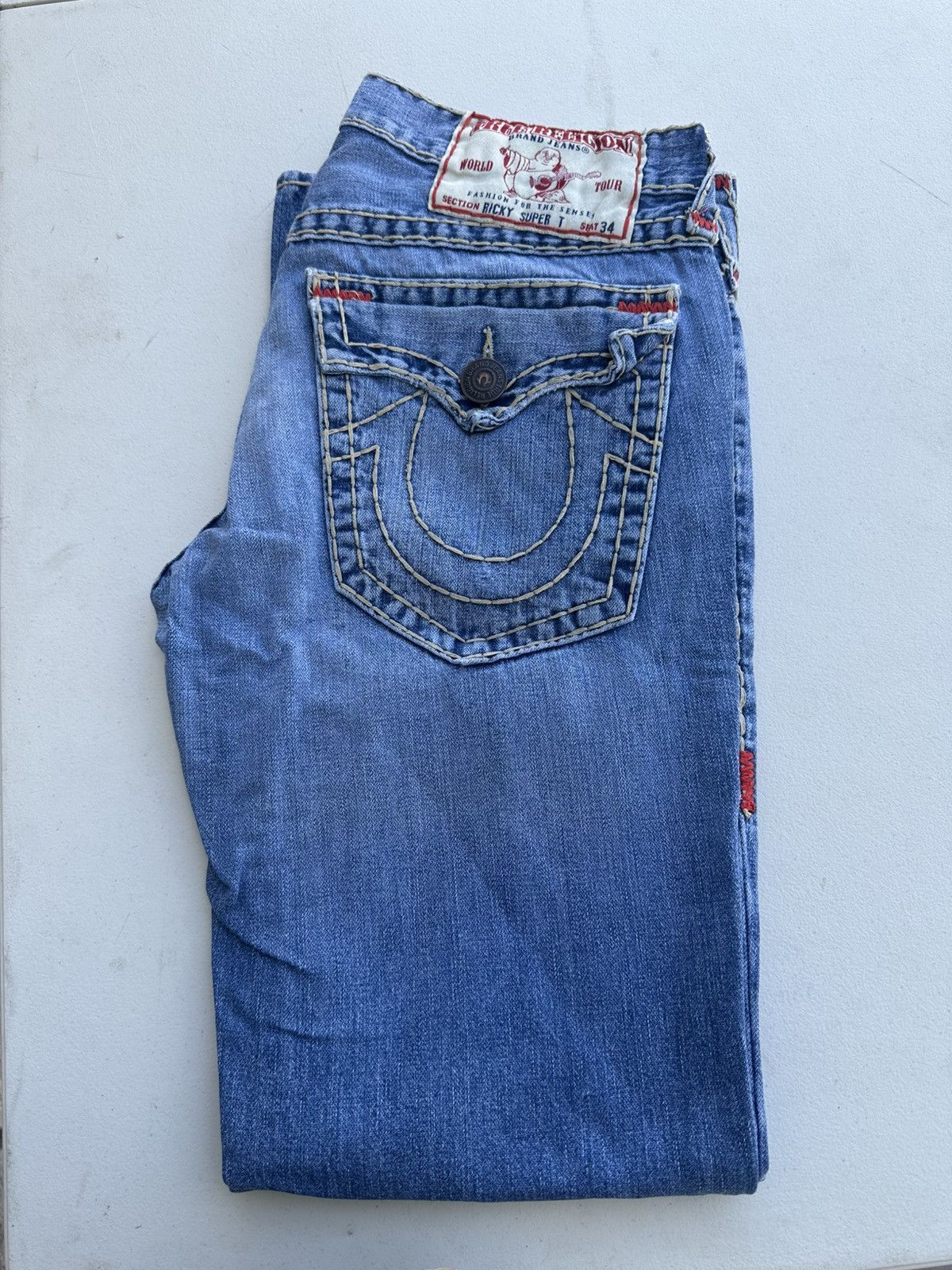 True Religion True Religion Ricky Super T jean “Antelopes” Size US 33 - 1 Thumbnail
