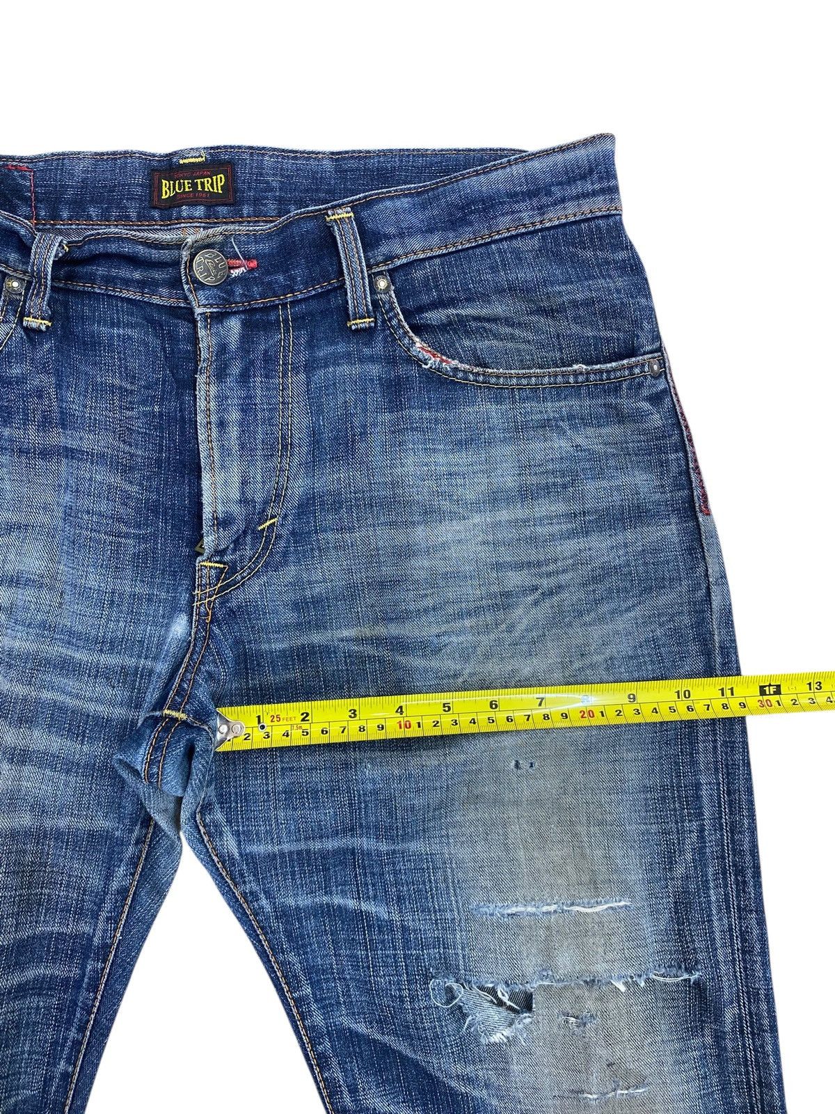 Edwin Edwin Mud Wash Ripped Style Loose Jean Size US 33 - 7 Thumbnail
