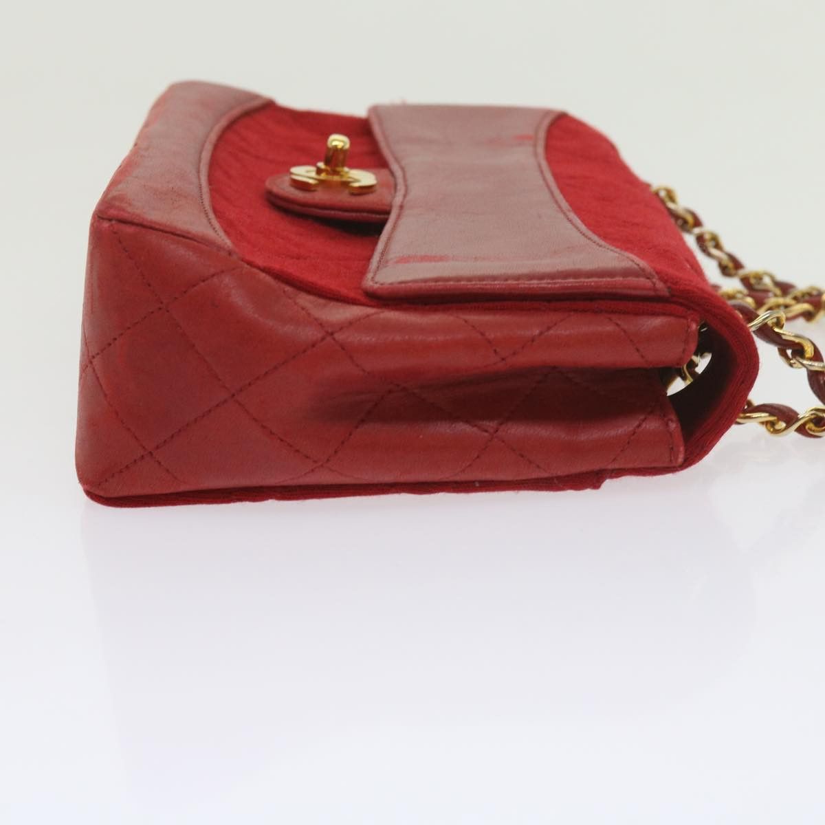 Chanel CHANEL Matelasse Chain Shoulder Bag Canvas Red CC Size ONE SIZE - 6 Thumbnail