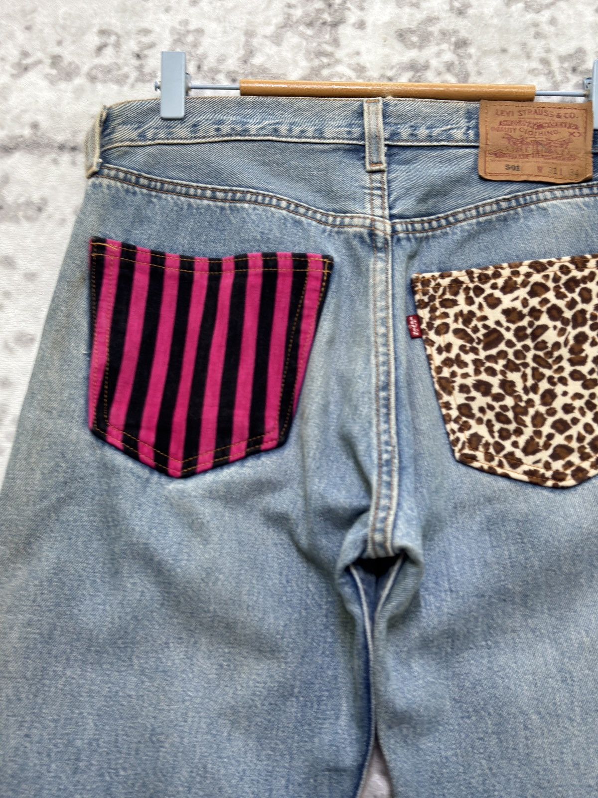 Levi's Levi’s 501 Custom Patchwork 90s Straight Denim Size US 30 / EU 46 - 10 Thumbnail