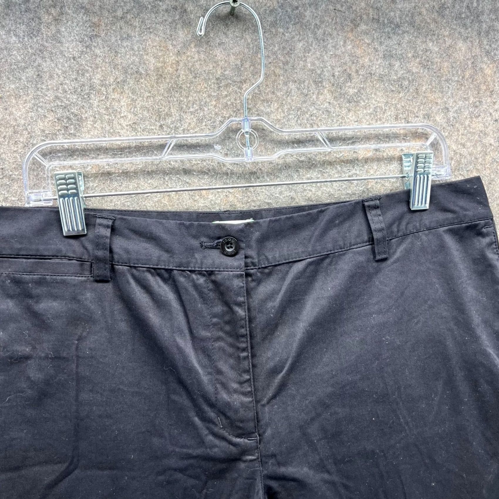 Izod VINTAGE Izod Pants Women 12 Black Flat Front Capri Straight Trousers Holiday Casual Formal Travel Mens? Wait Size 34" / US 12 / IT 48 - 7 Thumbnail