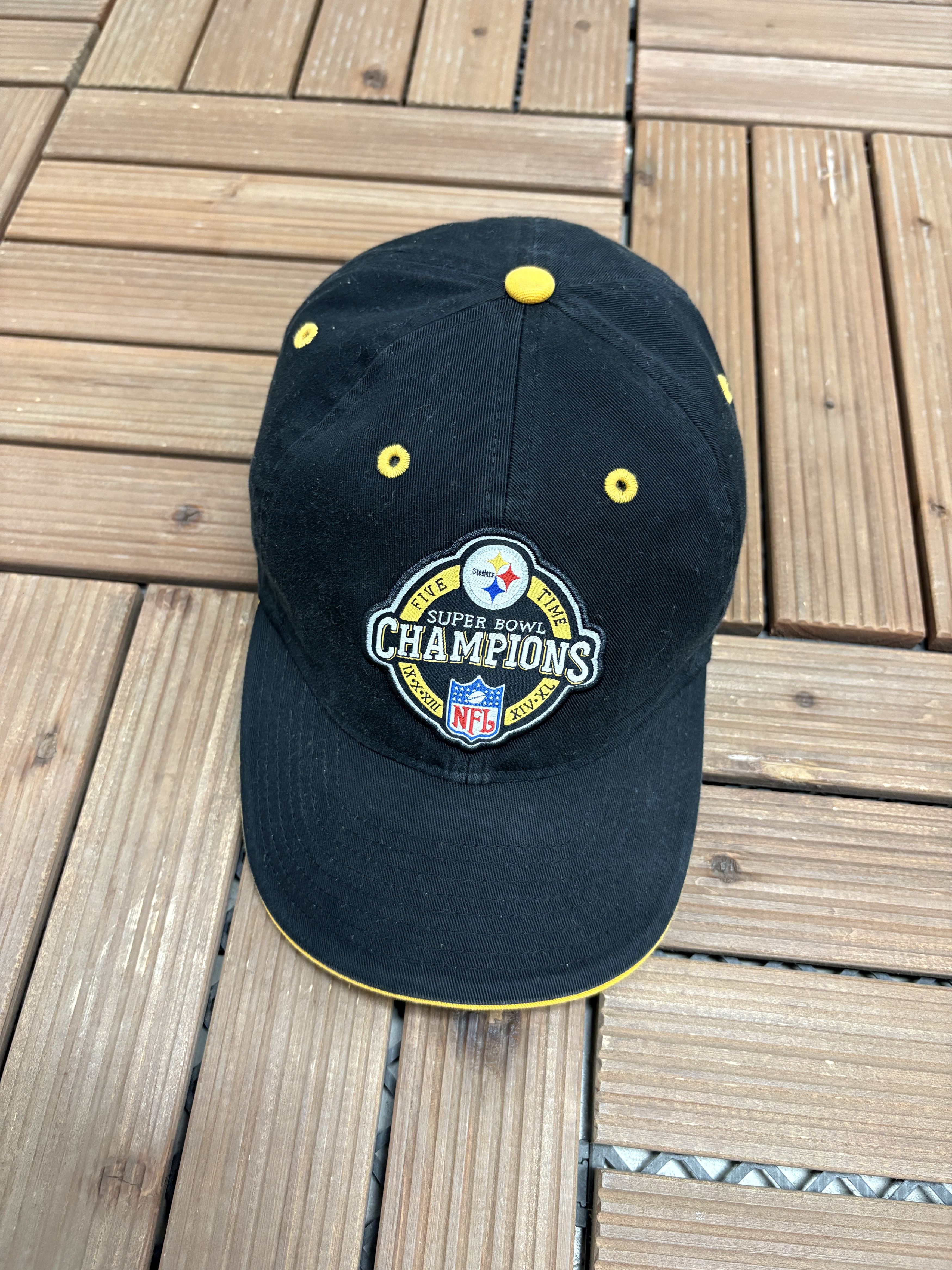 Reebok Pittsburgh Steelers Five Time Champions Vintage Hat Size ONE SIZE - 1 Thumbnail
