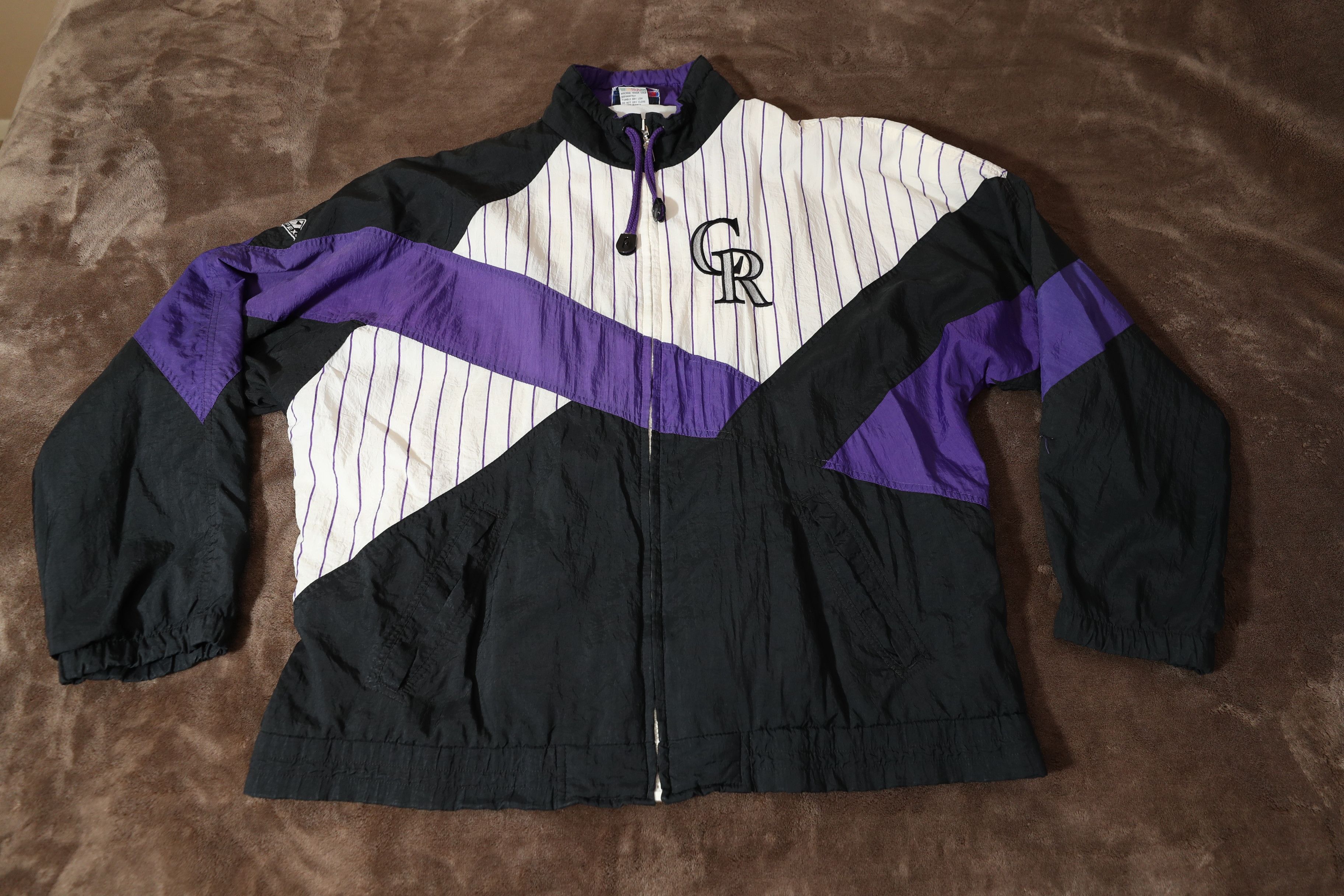Apex One MLB (Apex One) Colorado Rockies Spell-Out Jacket 1990s (XL) Size US XL / EU 56 / 4 - 3 Thumbnail