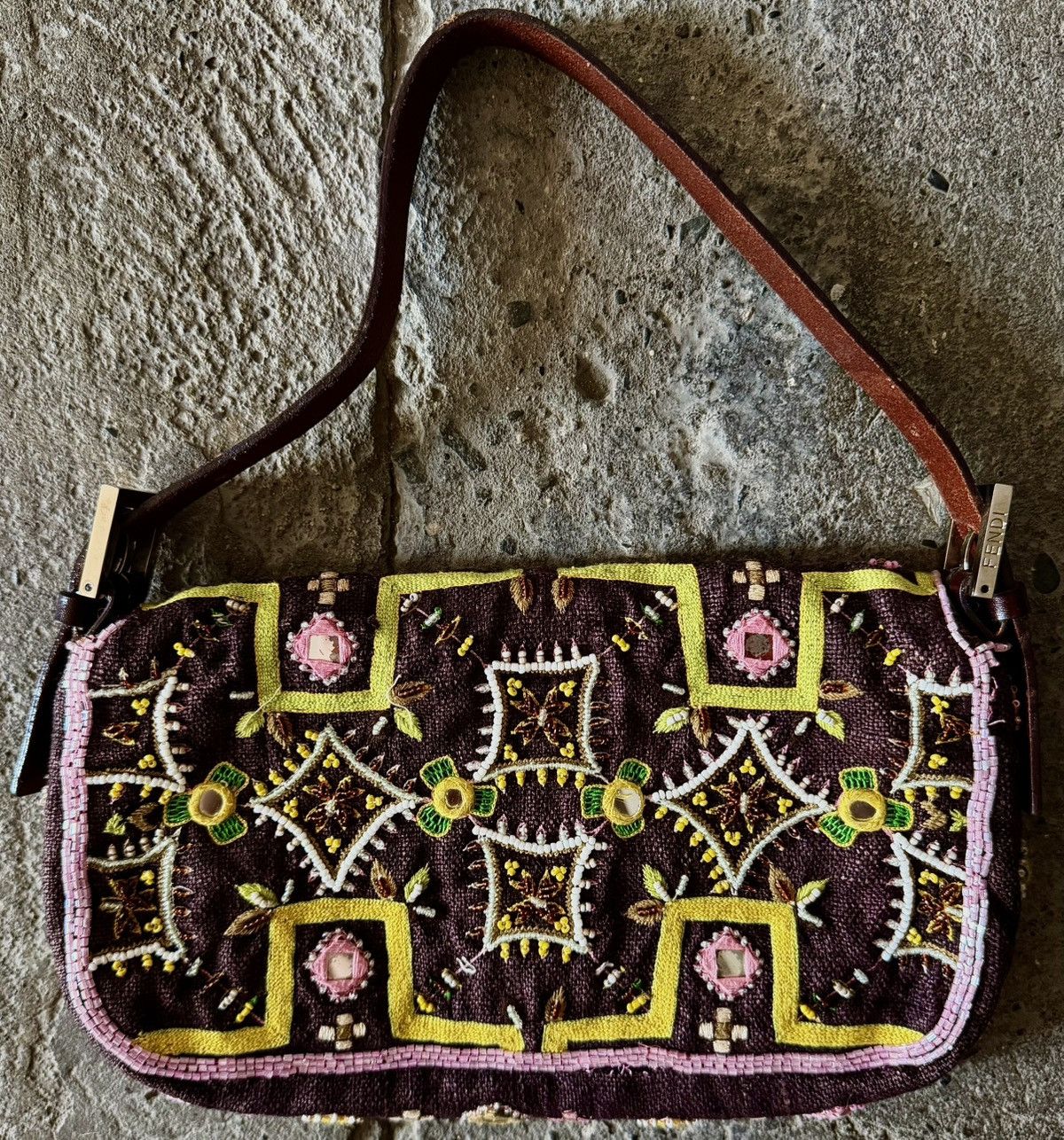 Fendi Fendi - Karl Lagerfeld - 2000's Beaded Fringe - Baguette Bag Size ONE SIZE - 11 Thumbnail