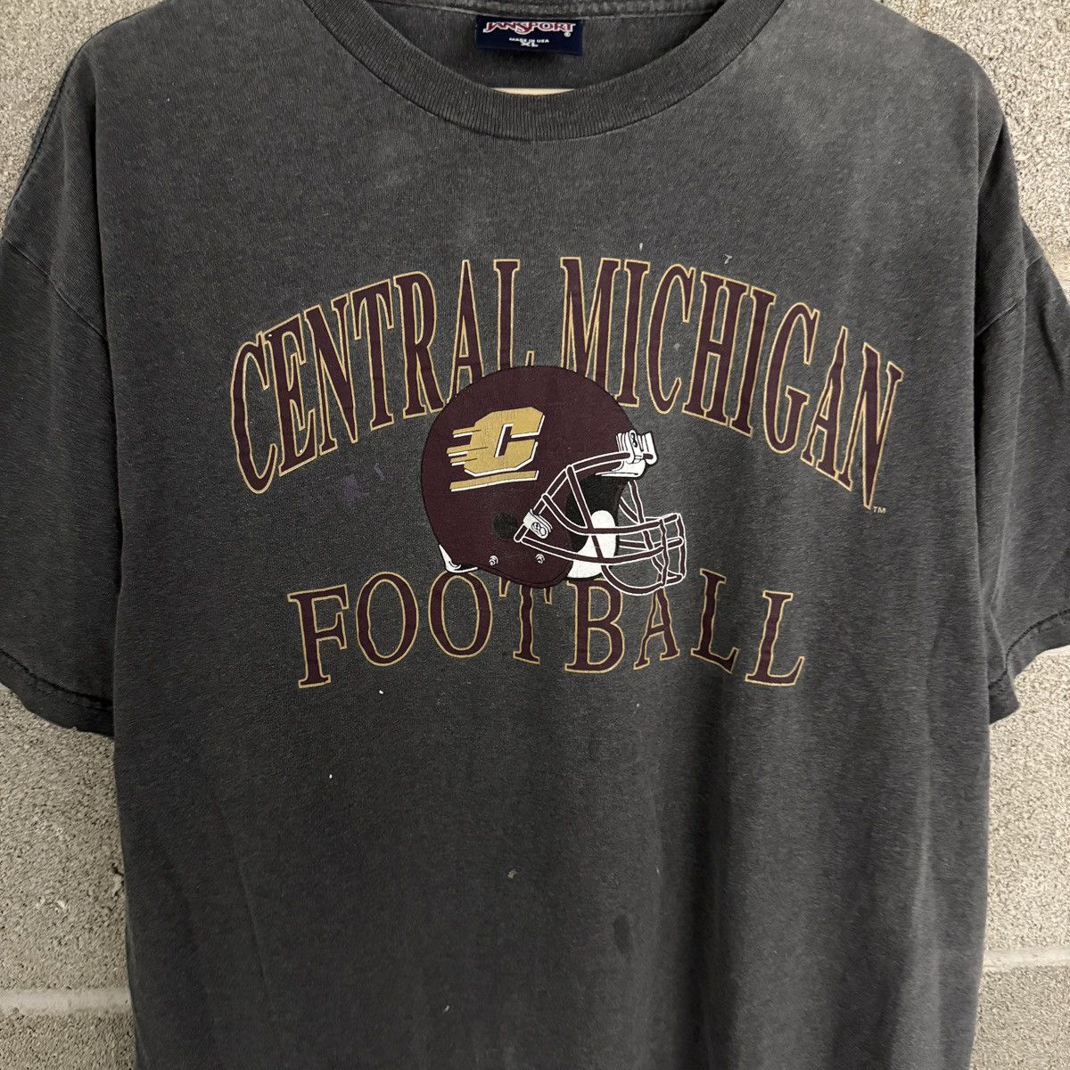 Jansport Vintage Jansport Central Michigan Football Grey Tee Mens XL Size US XL / EU 56 / 4 - 3 Thumbnail