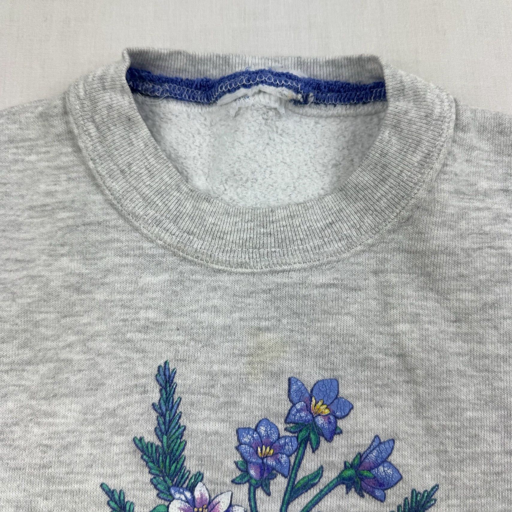 Vintage VINTAGE Morning Sun Sweatshirt Womens Small Gray Floral 90s Nature Activewear Size S / US 4 / IT 40 - 3 Thumbnail