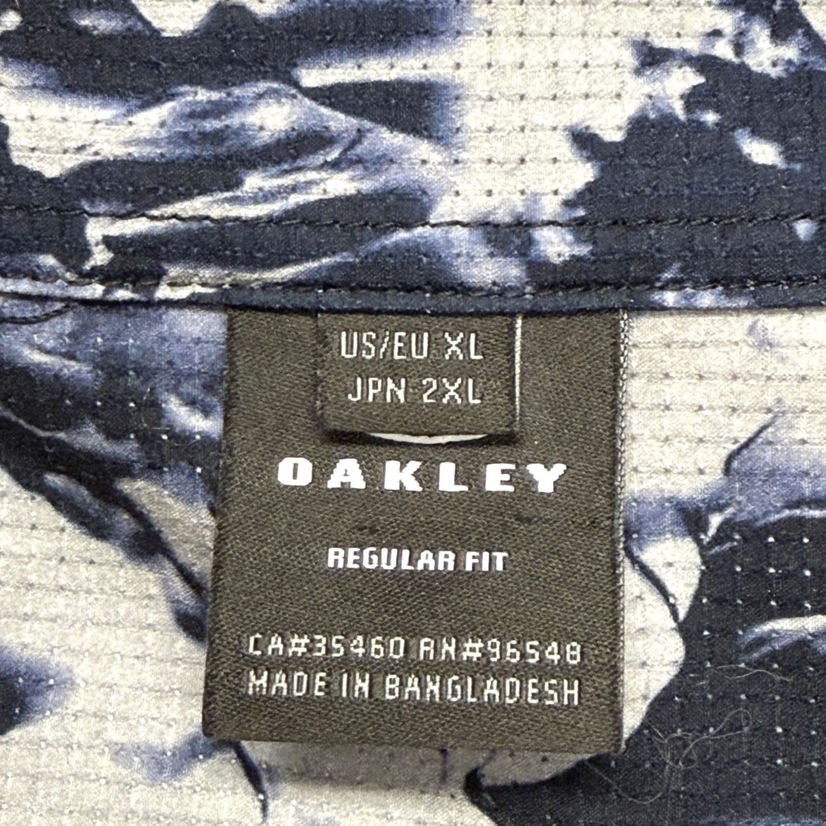 Oakley Oakley Shirt Mens XL Blue Tie Dye Print Button Up Recycled Polyester Casual Size US XL / EU 56 / 4 - 7 Thumbnail