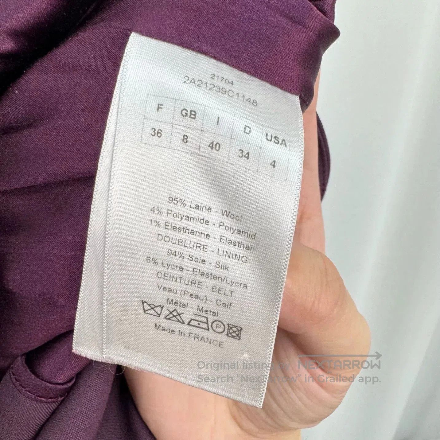 Dior dior wine-colored off-shoulder belt dress jacket. Size US S / EU 44-46 / 1 - 6 Thumbnail