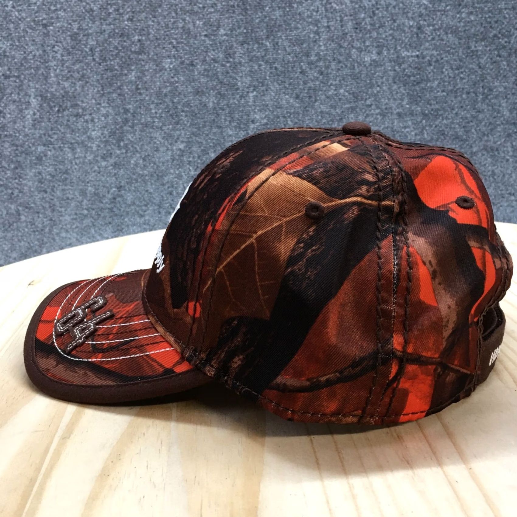 Vintage Viking Electric Supply 64 Baseball Cap Hat Mens Brown Orange Camo OS Curved Brim Size ONE SIZE - 4 Thumbnail
