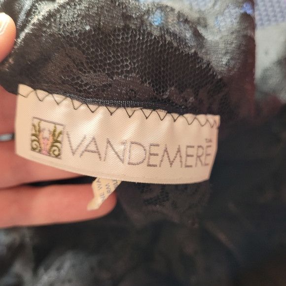 Vintage Vandemere Vintage Black Lace Side Tie Camisole - S Size ONE SIZE - 4 Thumbnail