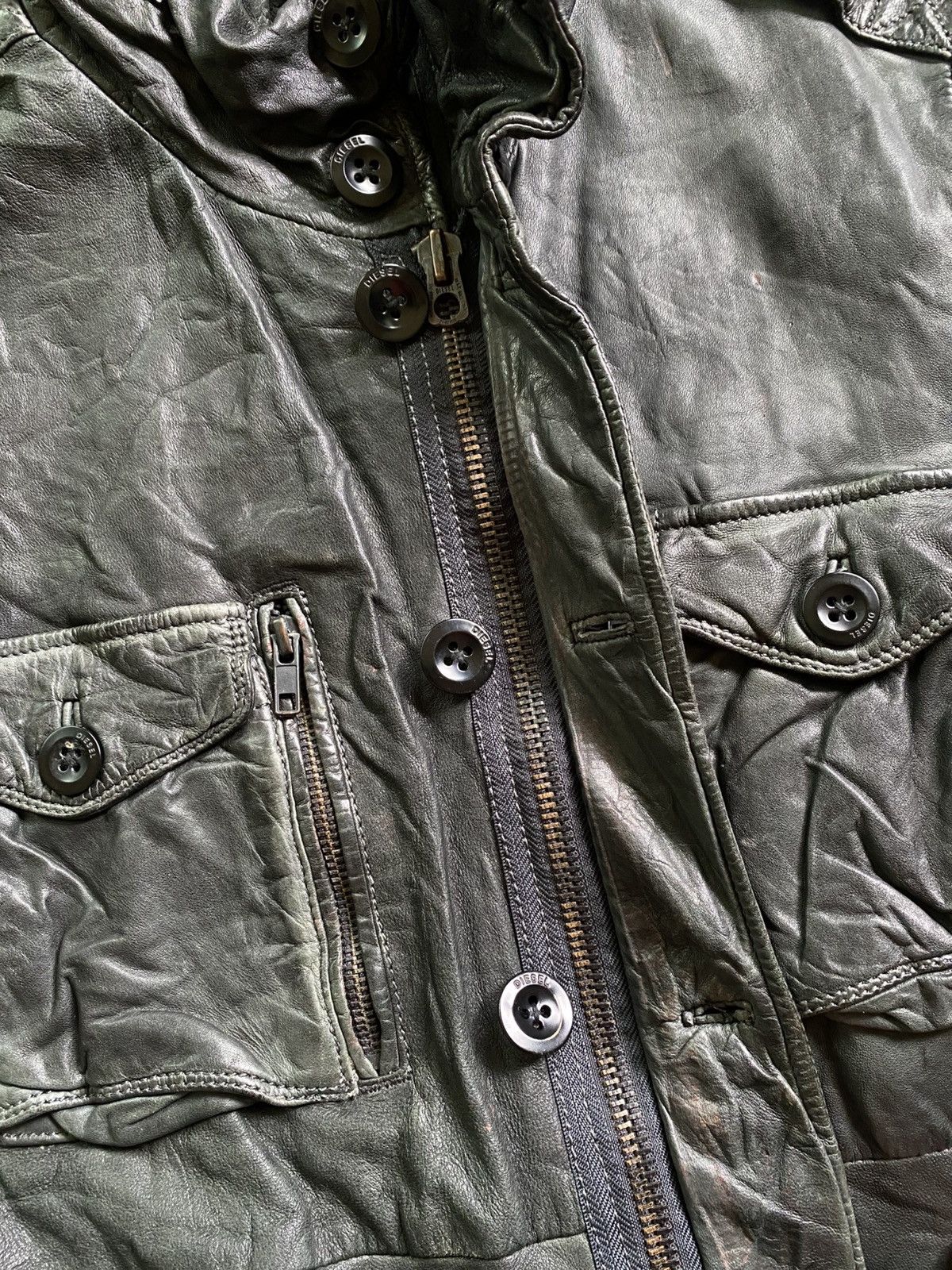 Diesel Archive Diesel Cargo Leather Jacket Size US S / EU 44-46 / 1 - 12 Thumbnail