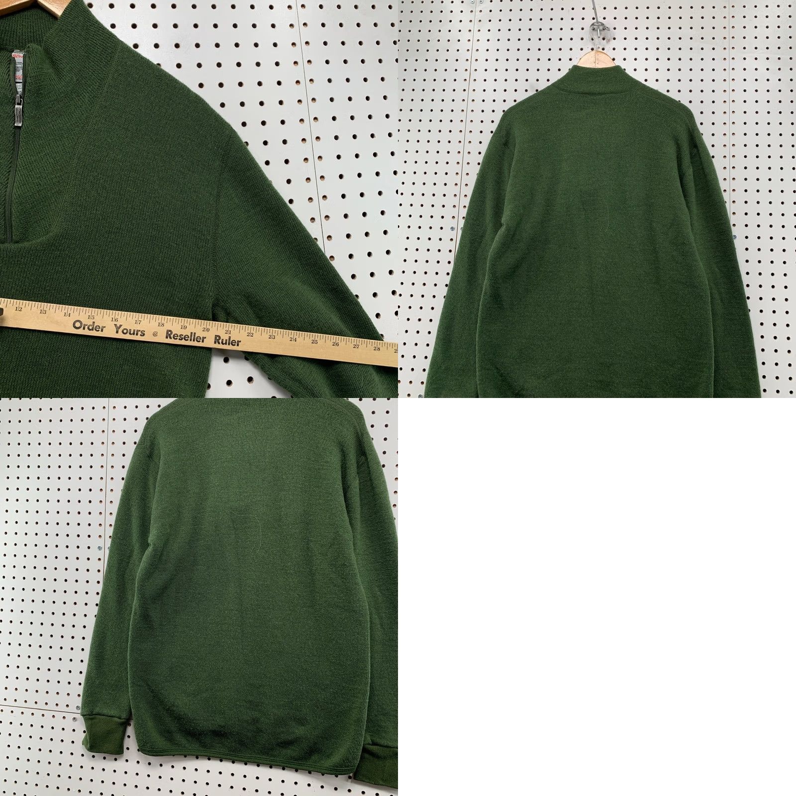 Layer 8 Woolpower Ullfrotte Sweater Mens M Green 1/4 Zip 400 Wool Mid Layer Sweden Size US M / EU 48-50 / 2 - 9 Thumbnail