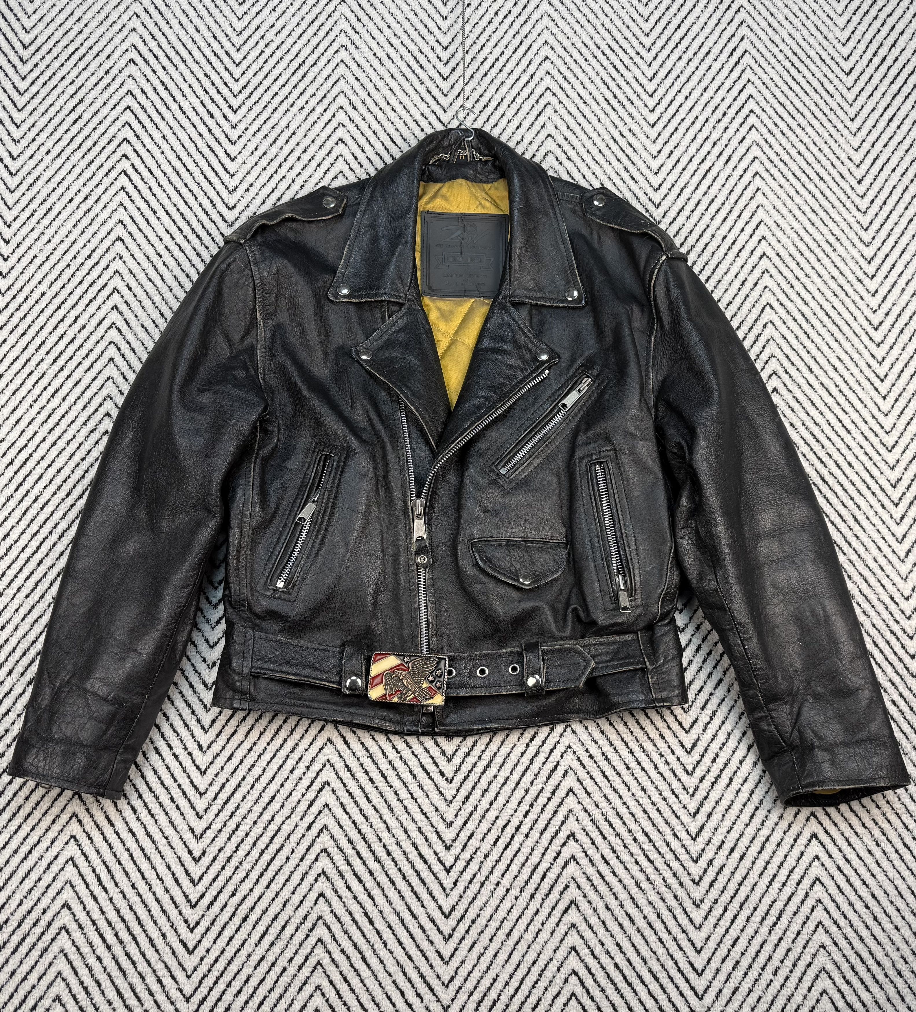 Vintage Vintage Motorcycle biker leather jacket Size US M / EU 48-50 / 2 - 1 Thumbnail
