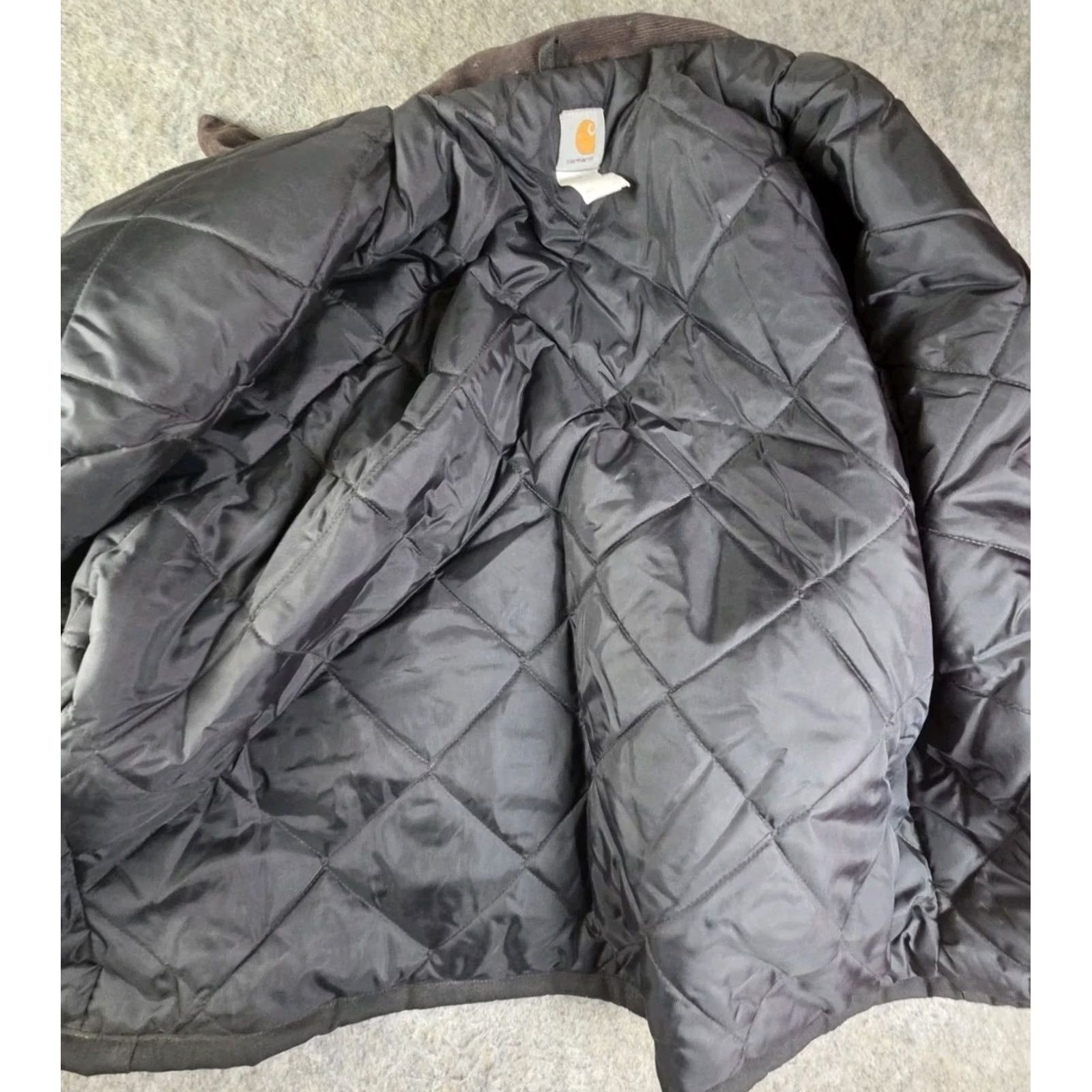 Carhartt VINTAGE Carhartt J132 BLK Jacket Black 4XL USA Canvas Quilted Lined Workwear Zip Distress Size US XXL / EU 58 / 5 - 2 Thumbnail