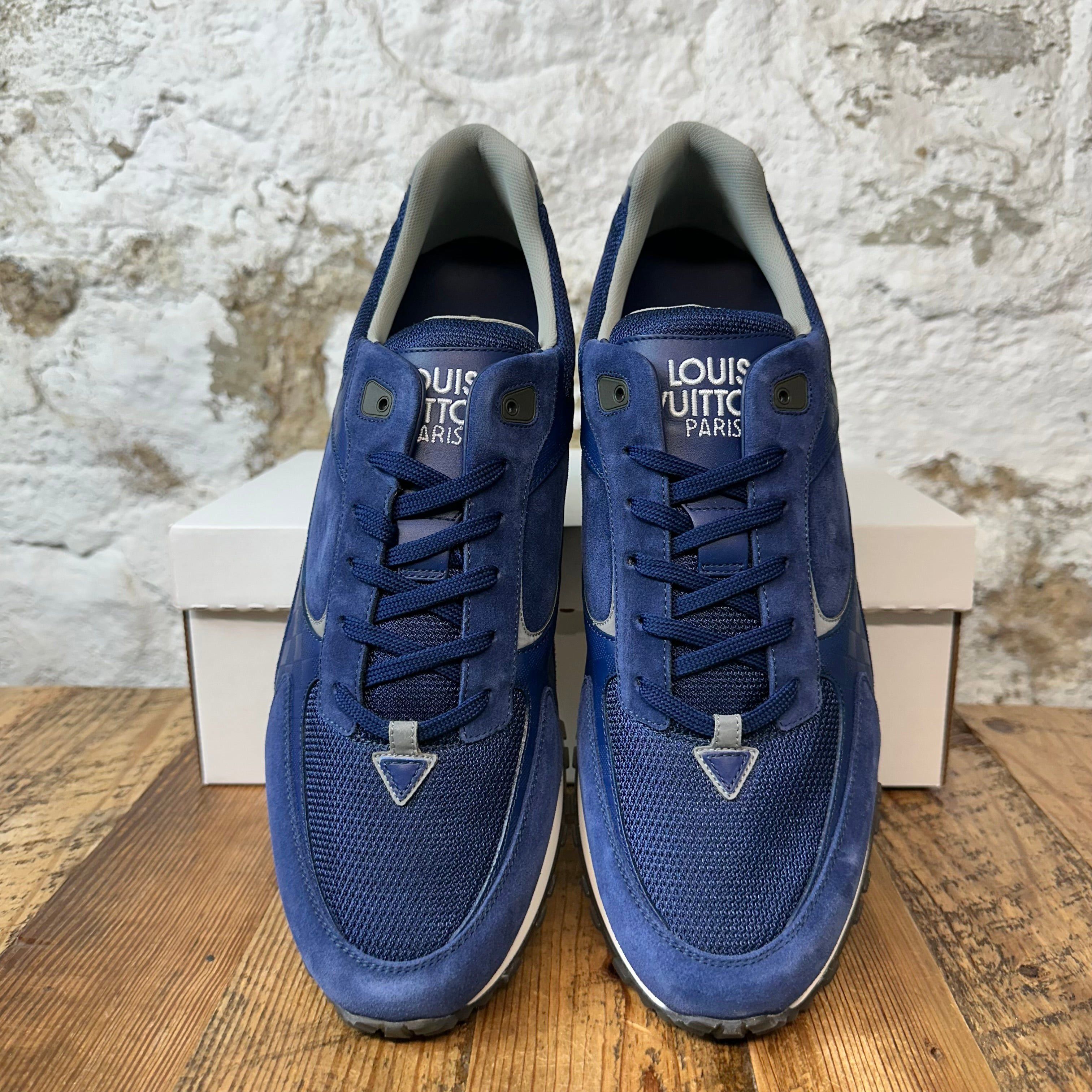 Louis Vuitton Louis Vuitton Blue Suede Runaway Sneaker Sz 13.5(12LV) NEW Size US 13 / EU 46 - 3 Thumbnail