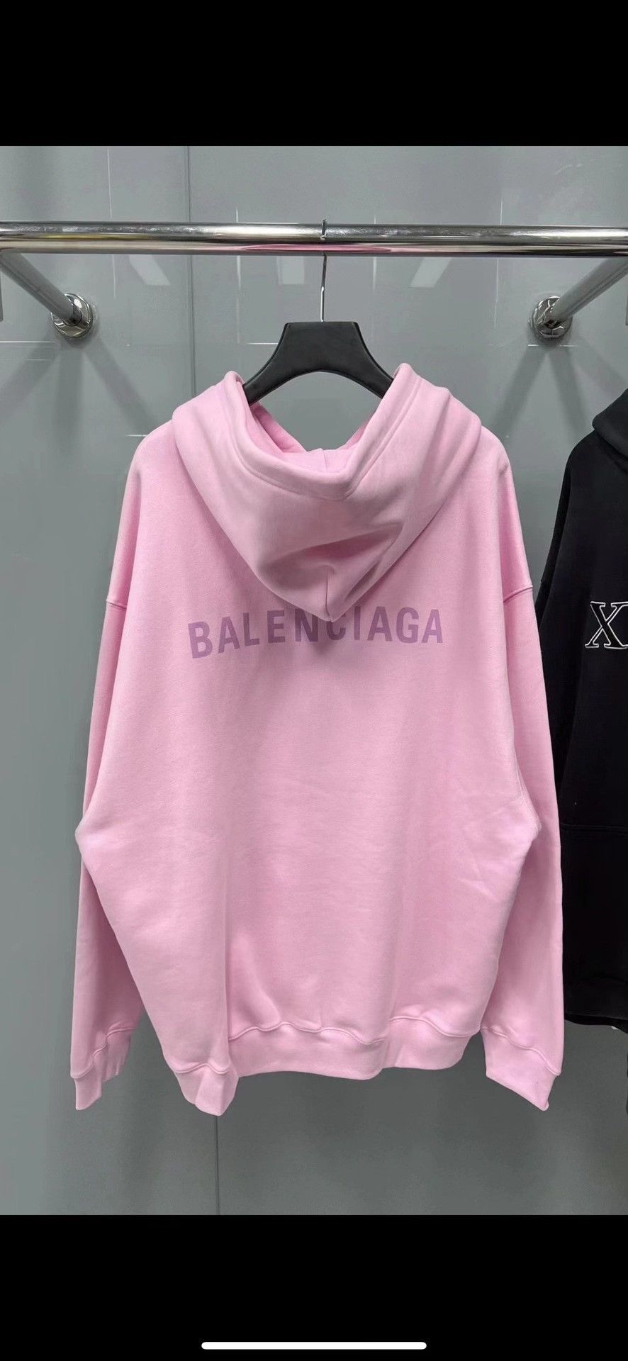 Balenciaga New Balenciaga Pink Unisex Hoodie Size S / US 4 / IT 40 - 1 Thumbnail