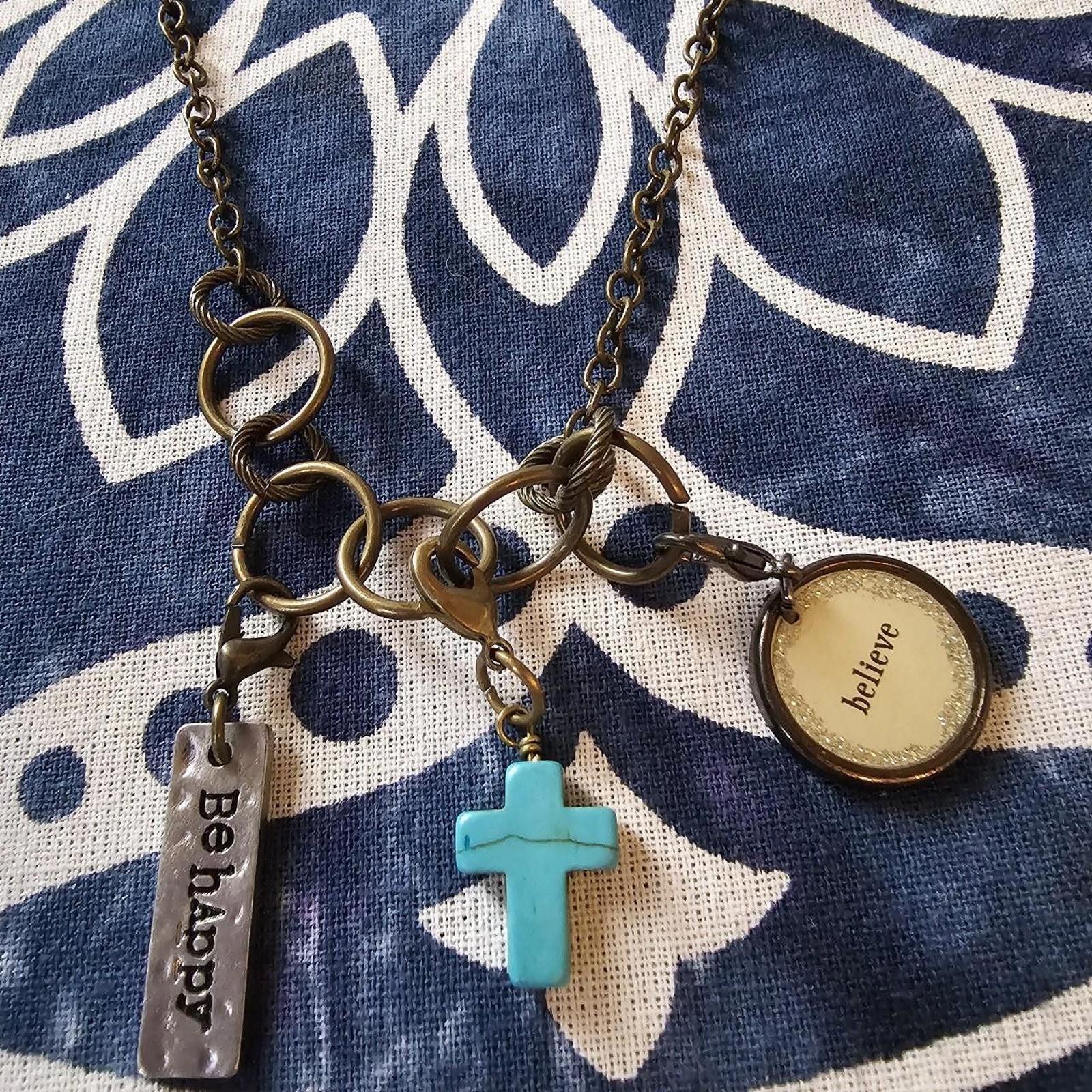 Linea Naturale Natural Life Women's Blue and Gold Charm Necklace Size ONE SIZE - 2 Thumbnail