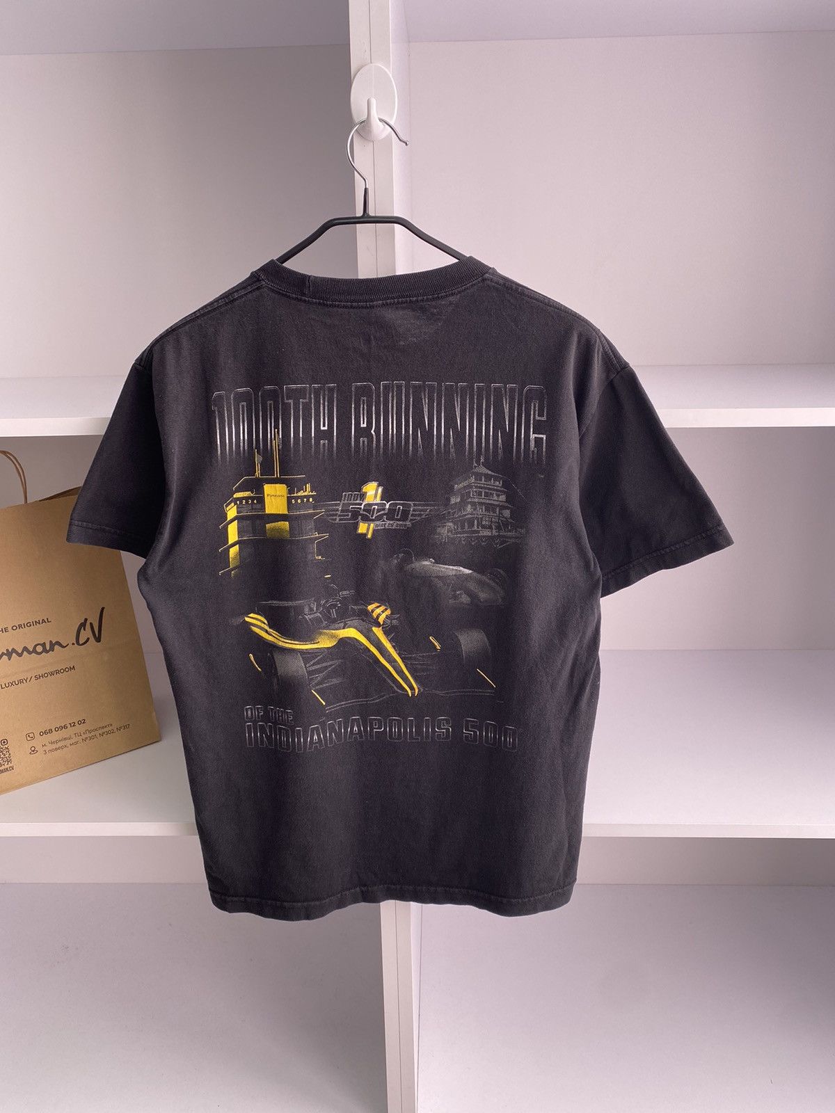 Band Tees × Vintage Vintage Indianapolis Racing overprinted Tee Size US M / EU 48-50 / 2 - 1 Thumbnail