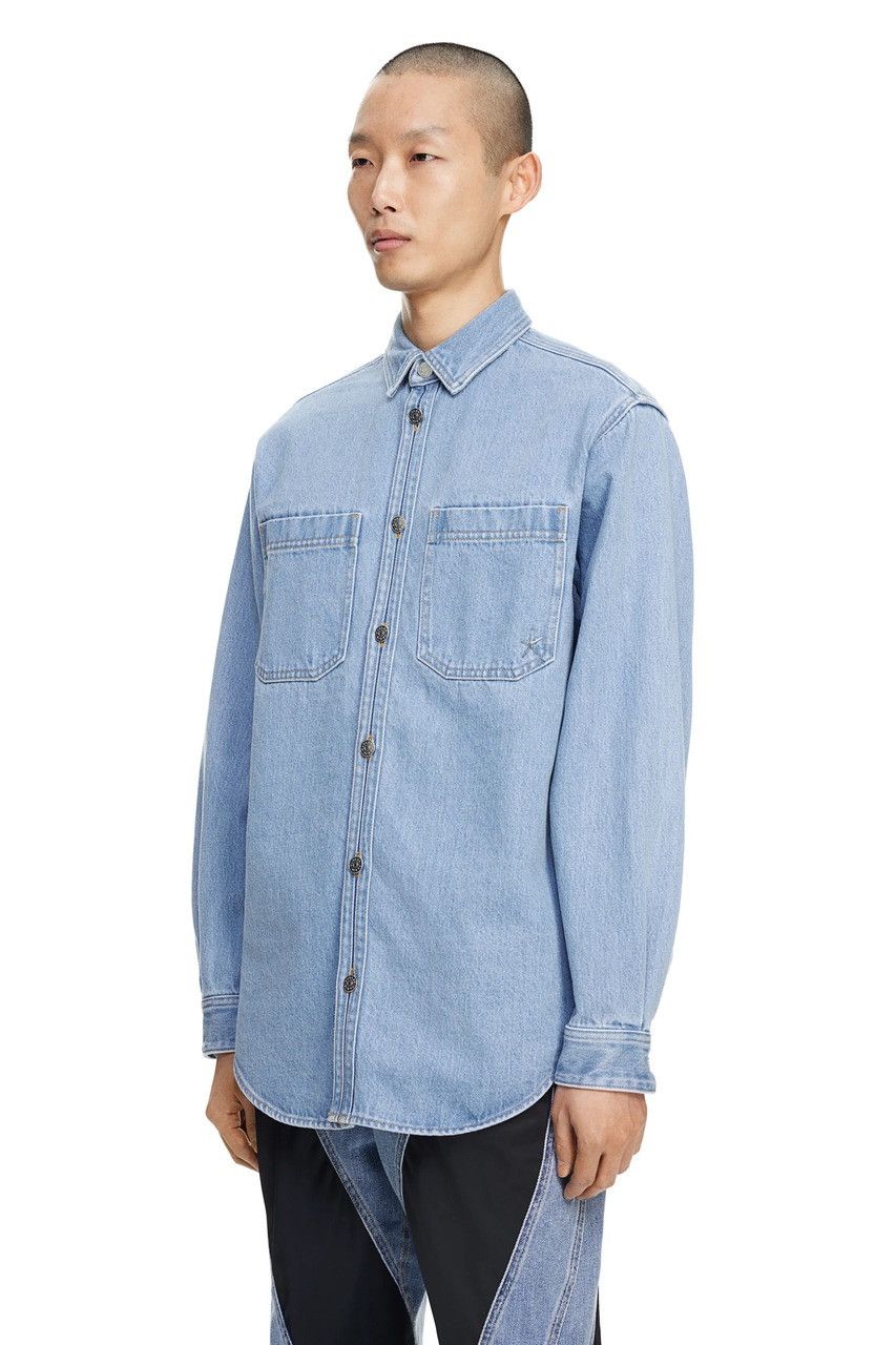 Mugler Mugler x H&M Light Denim Shirt Size M Size US M / EU 48-50 / 2 - 5 Thumbnail