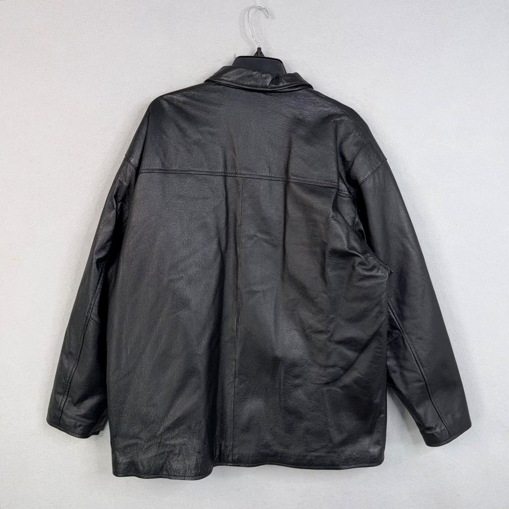 Vintage Preswick & Moore Jacket Mens Large Black Leather Quilted Zip Pockets Insulated Size US L / EU 52-54 / 3 - 7 Thumbnail