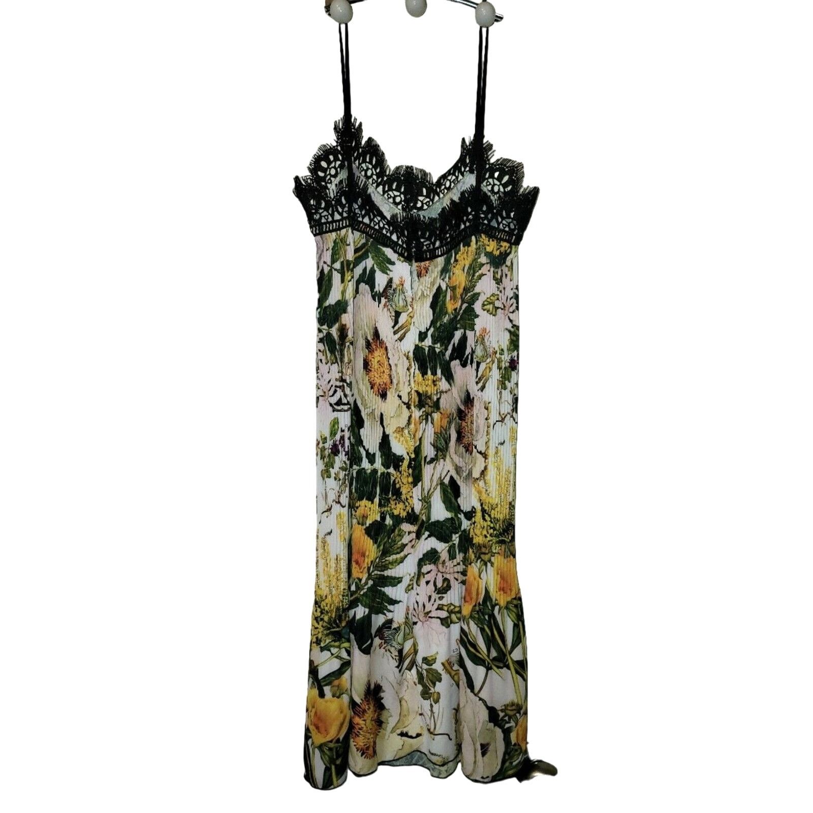 Anthropologie New Anthropologie x Delfi Sunglow Pleated Floral Slip Dress Size XS / US 0-2 / IT 36-38 - 4 Thumbnail