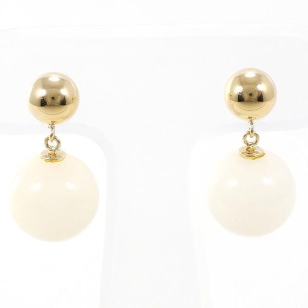 Other Other K18 Yellow Gold Agate Earrings Metal Earrings in Excellent Condition Size ONE SIZE - 1 Thumbnail