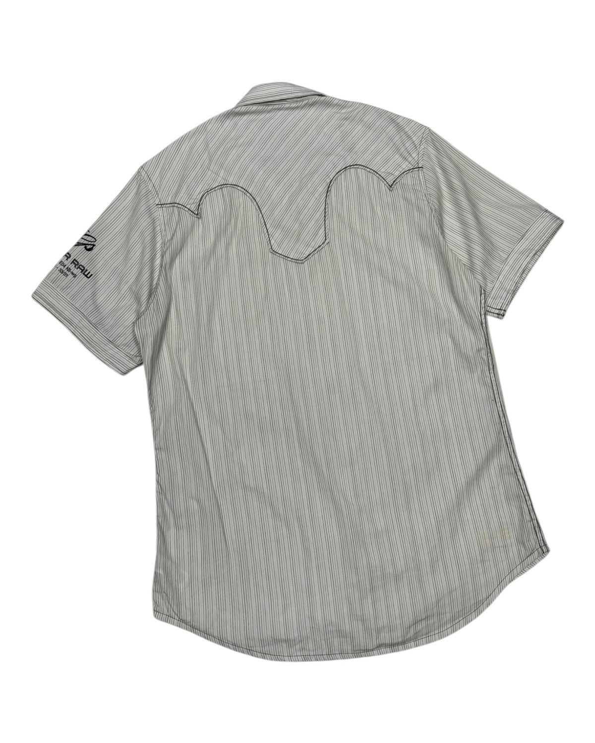 Yohji Yamamoto 🔥DEVIL STRIPE SHIRT S/S BUTTON SNAP YOHJI STYLE BY GSTAR Size US M / EU 48-50 / 2 - 8 Thumbnail