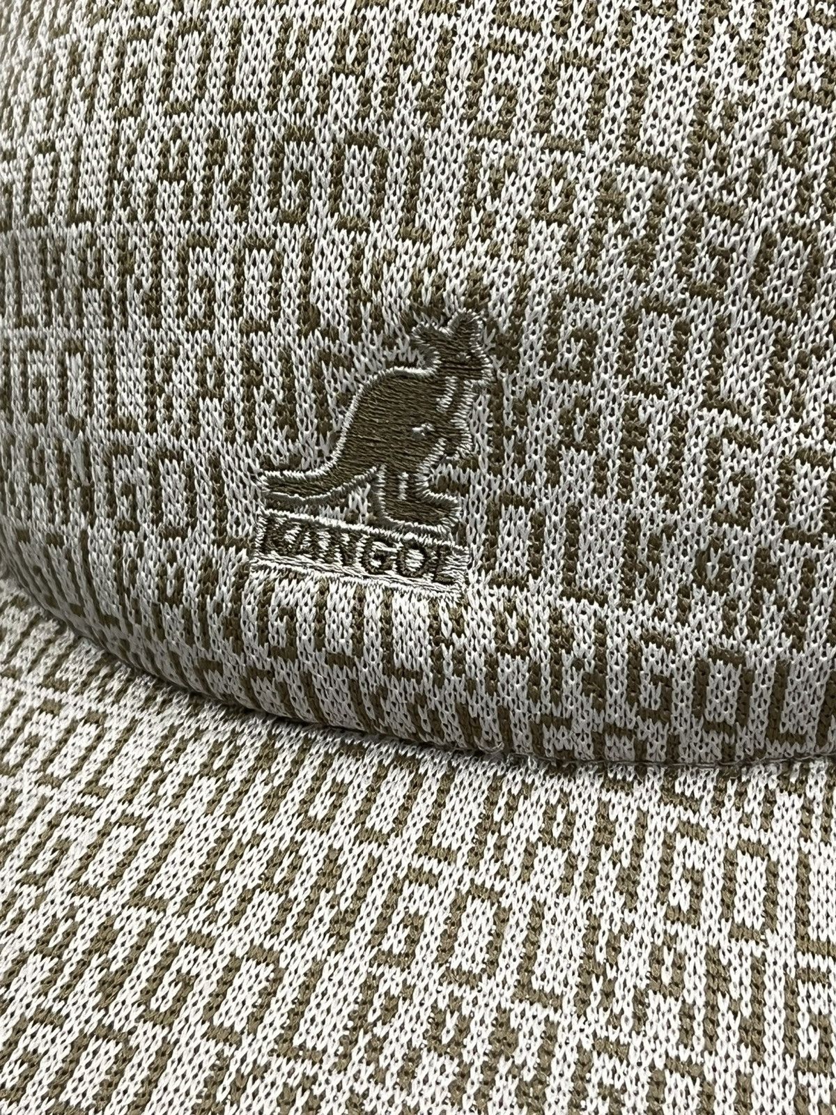 Kangol Rare Kangol All Over Logo Jacquard Space Cap Beige Size ONE SIZE - 7 Thumbnail