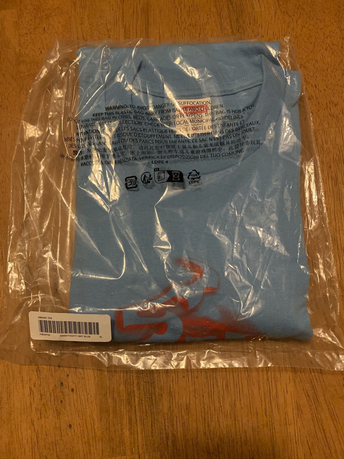 Supreme Supreme Smoke Tee (FW24) Bright Blue Size US XL / EU 56 / 4 - 2 Thumbnail