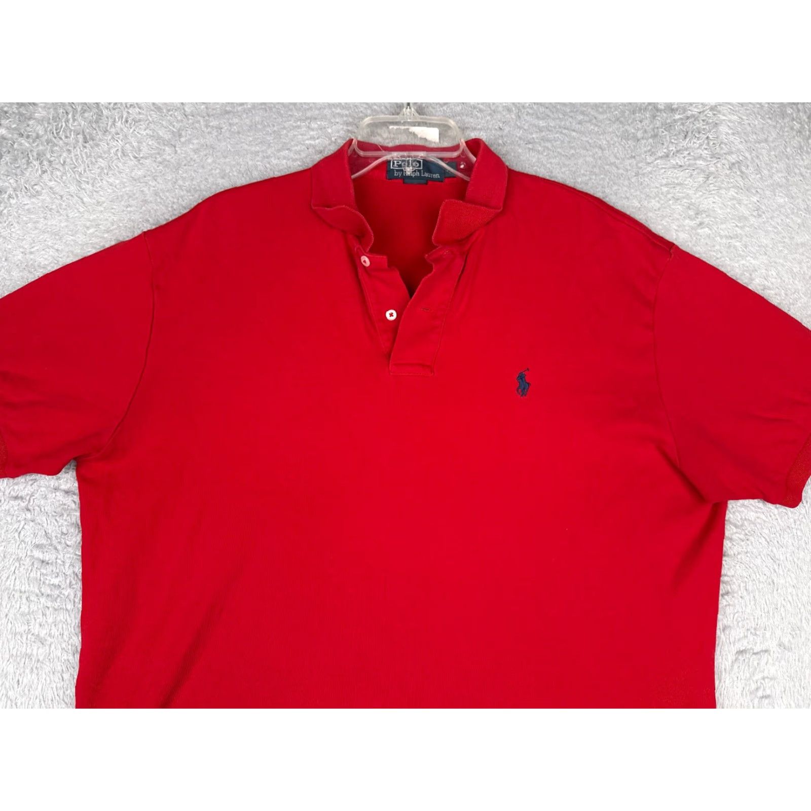 Ralph Lauren VINTAGE Ralph Lauren Polo Shirt Adult Large Red 100% Cotton Short Sleeve Golf Size US L / EU 52-54 / 3 - 4 Thumbnail