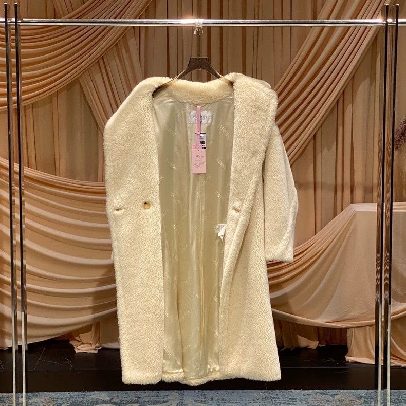 Max Mara Max Mara Hot style milk white long teddy coat Size S / US 4 / IT 40 - 5 Thumbnail
