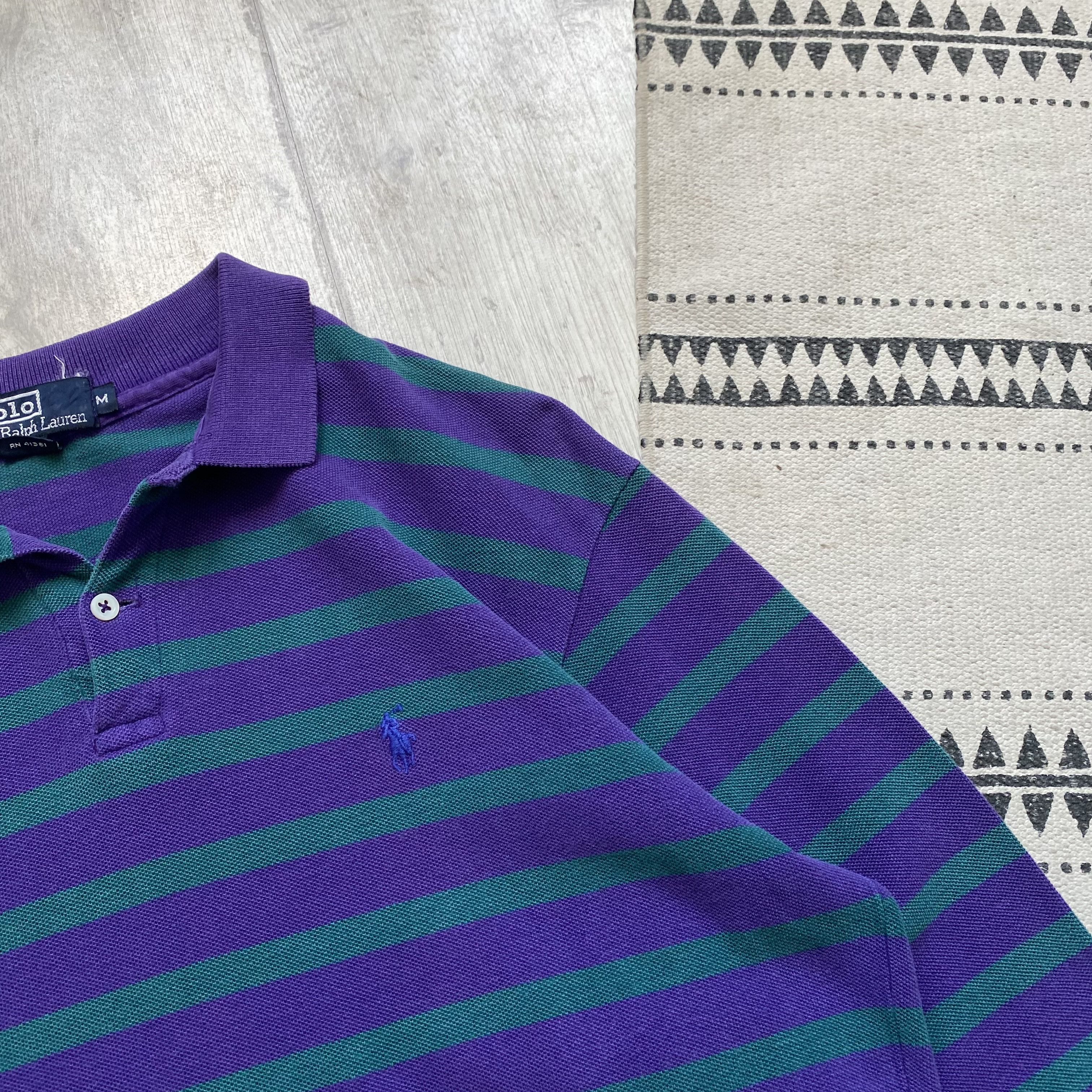 Polo Ralph Lauren Vintage 90s Polo Ralph Lauren Striped rugby shirt longsleeve Size US M / EU 48-50 / 2 - 4 Thumbnail