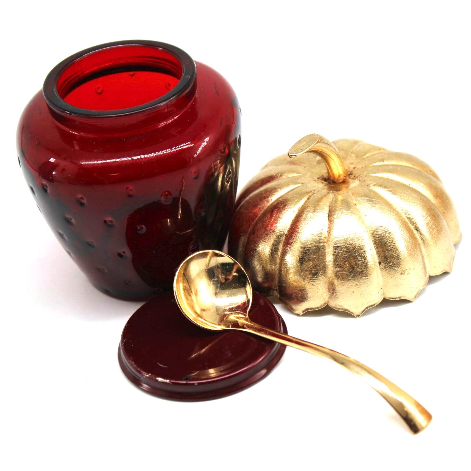 Other Avon Strawberry Gelee Glass Serving Jar Spoon Gold Tone Size ONE SIZE - 2 Thumbnail